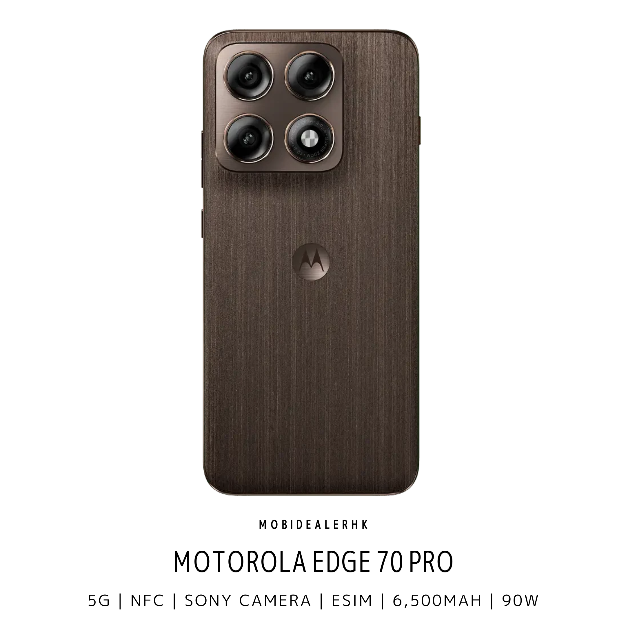 Motorola Edge 70 Pro | 5G | 智能手機 | 6500mAh 矽碳大電池 | Sony LYTIA 710 旗艦夜拍鏡頭 | IP68/IP69 雙防護