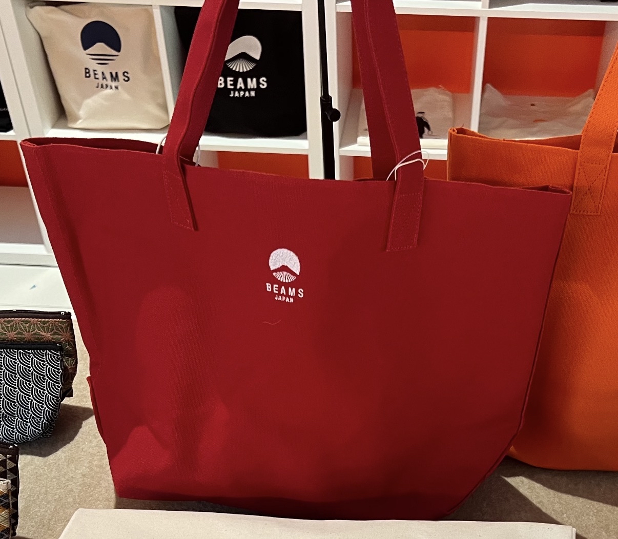 Beams x倉敷帆布Logo Tote Bag