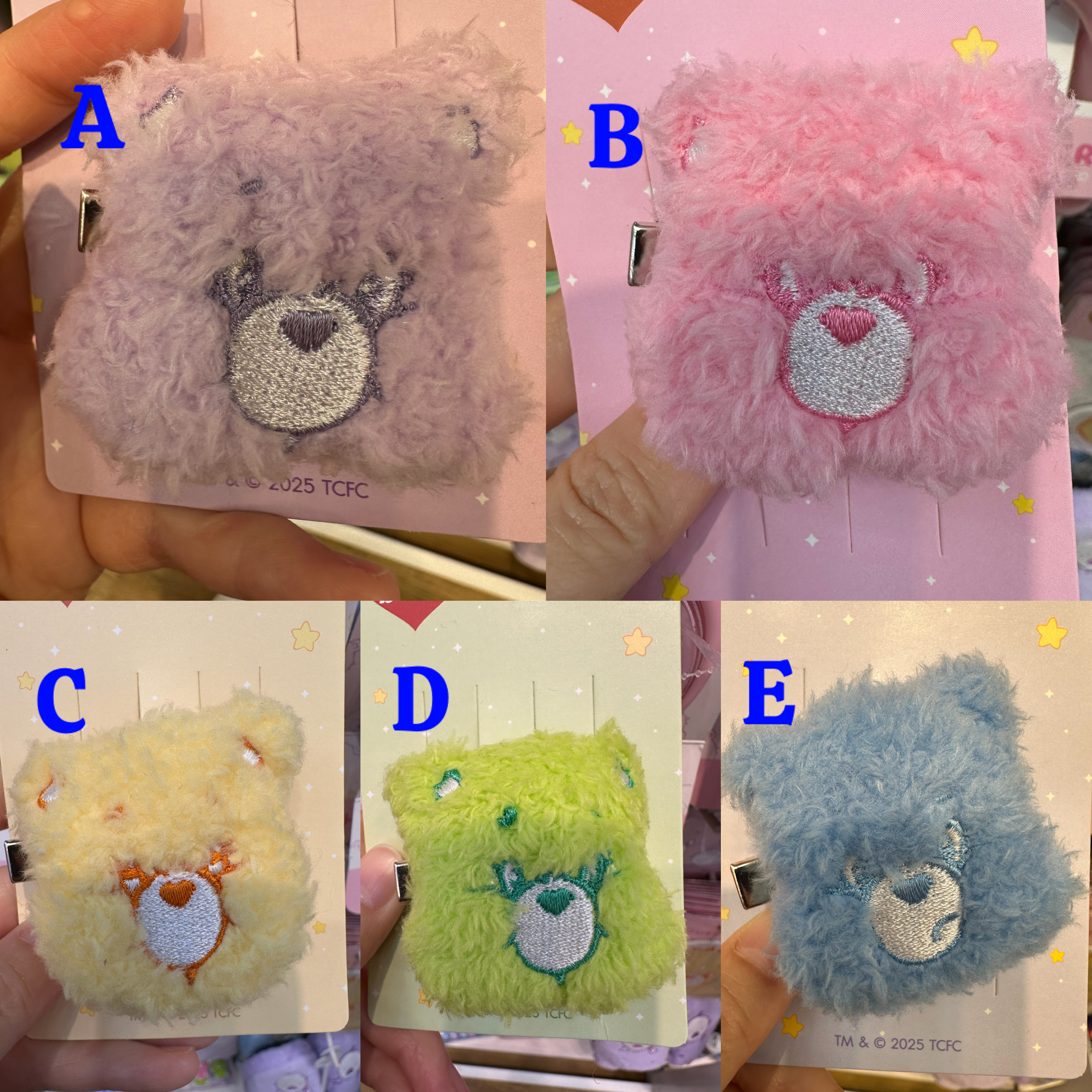 Carebear大頭毛毛髮夾