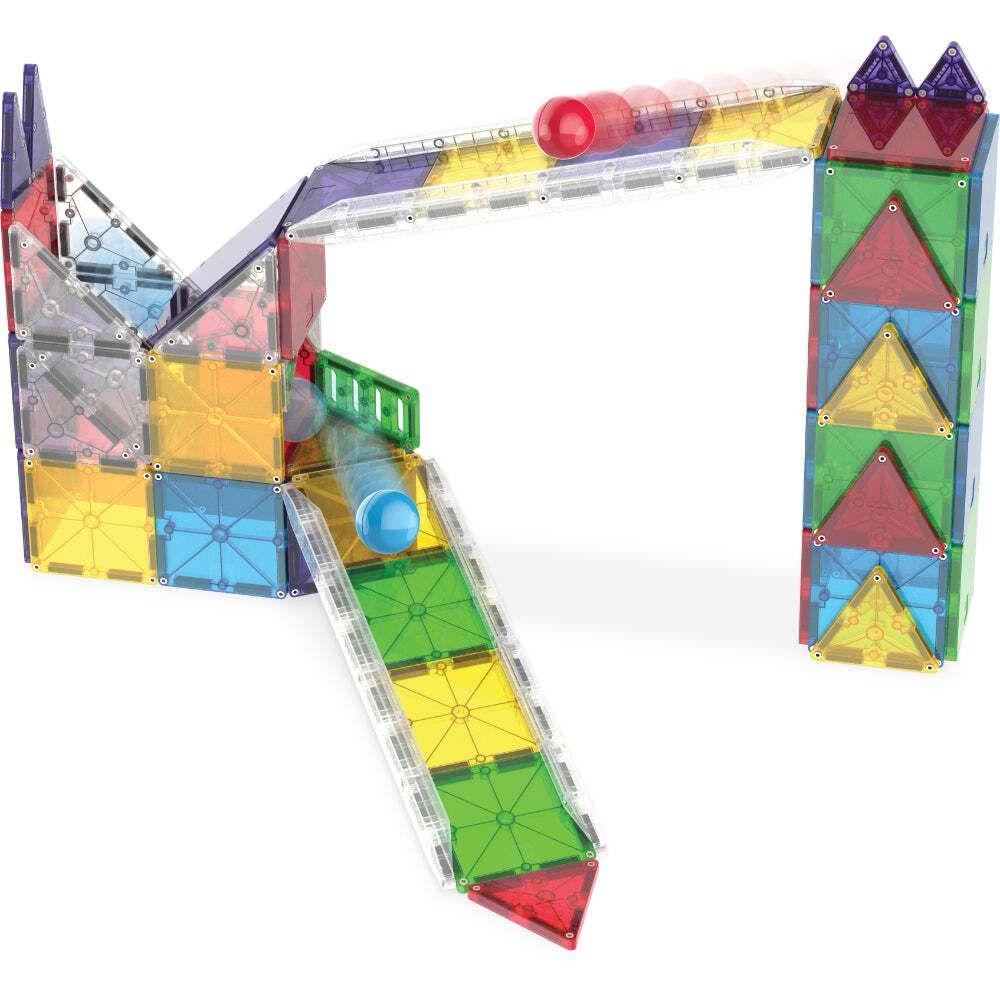Magna-Tiles - 磁力積木賽道滑行豪華套裝 90 件組