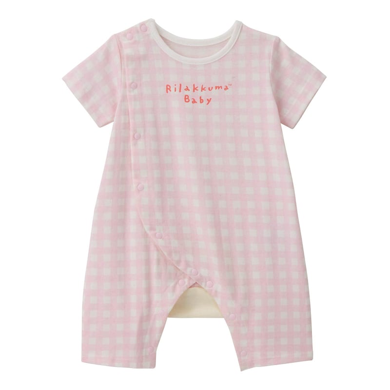 🇯🇵預訂 日本直送🇯🇵Rilakkuma Baby鬆弛熊系列兩色人物屁股面部格紋短袖連身服