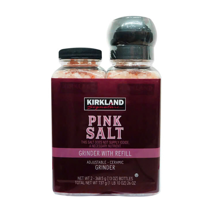 澳洲Costco  Kirkland Signature 喜馬拉雅粉紅鹽研磨器（含替換裝）737克