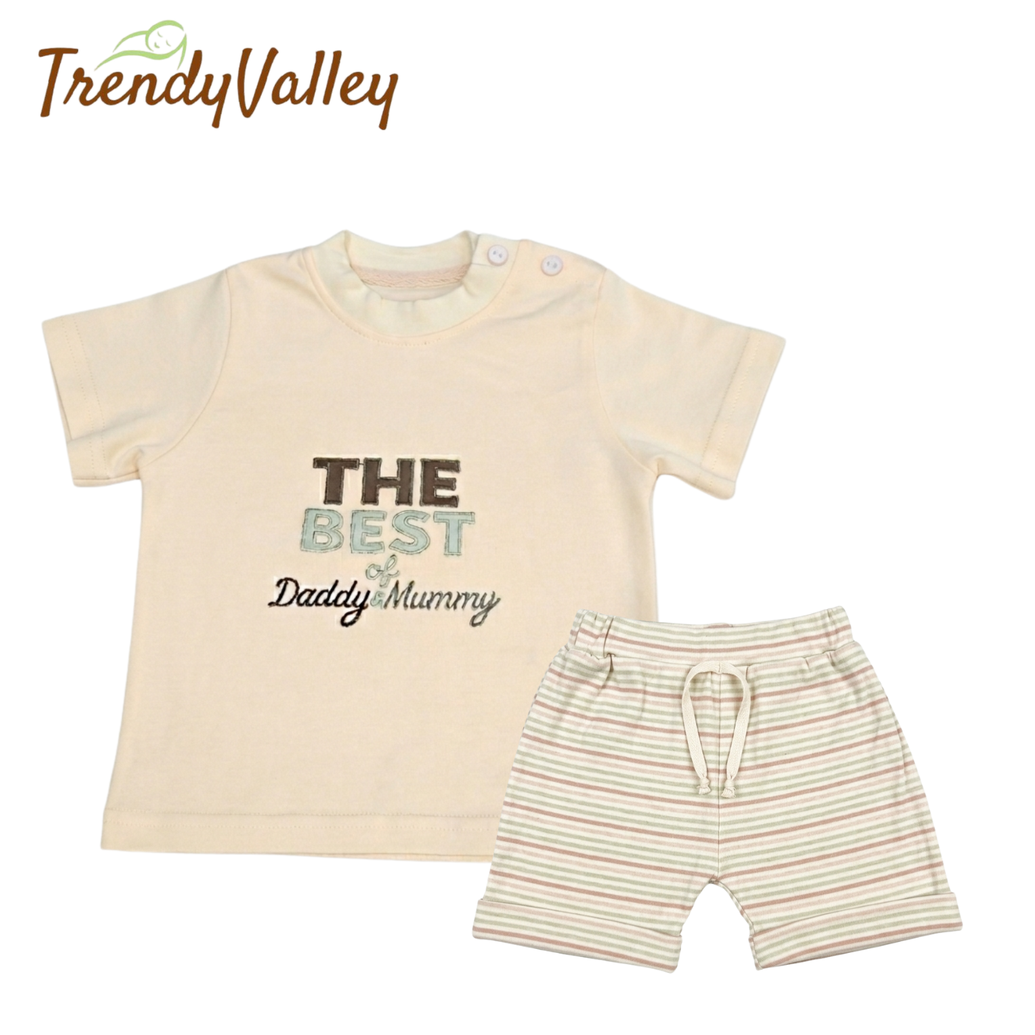 Trendyvalley Organic Cotton Short Sleeve Short Pant (The Best)