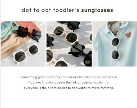 Dottodot 度假風-輕鬆外出靈活折疊太陽鏡（白）