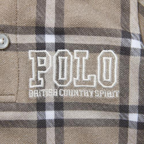 🇯🇵預訂 日本直送🇯🇵Polo Baby標誌刺繡格紋翻領短袖Polo上衣