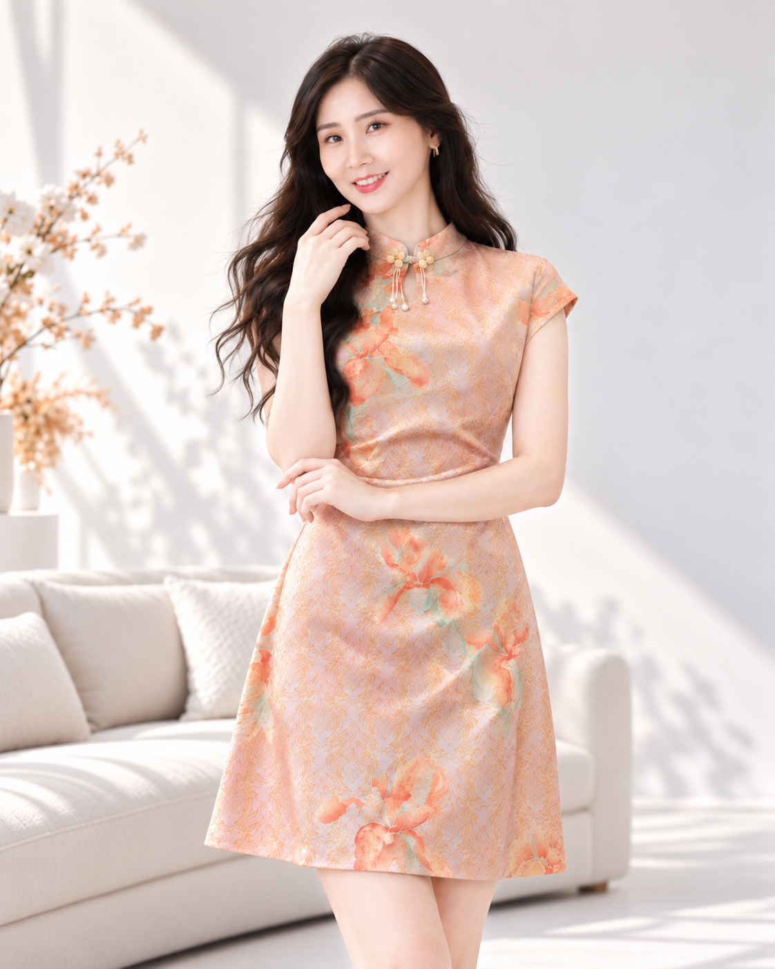 5161 Jade Elegance Qipao Mini Dress