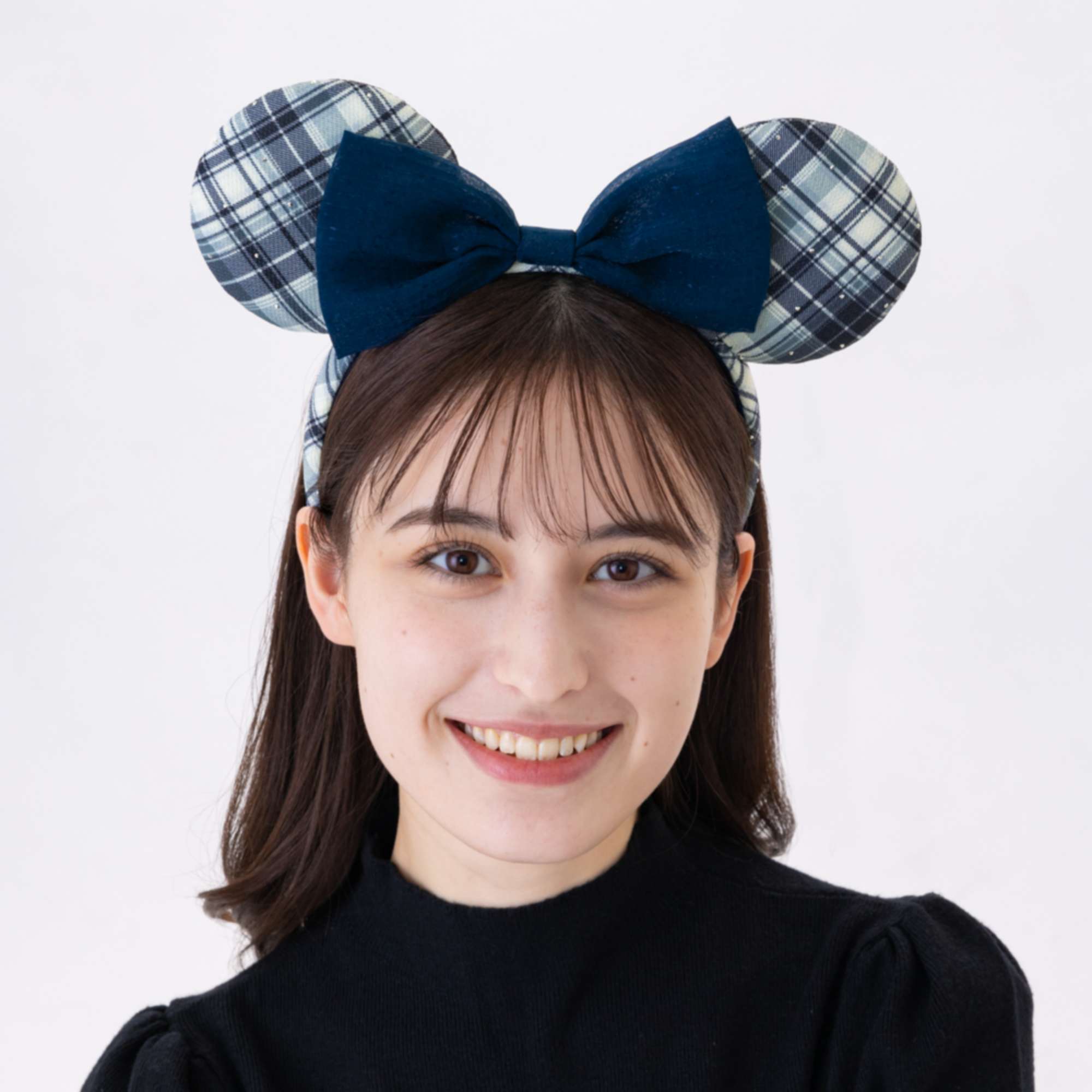 【預訂】TDR 格仔款頭箍 (black)