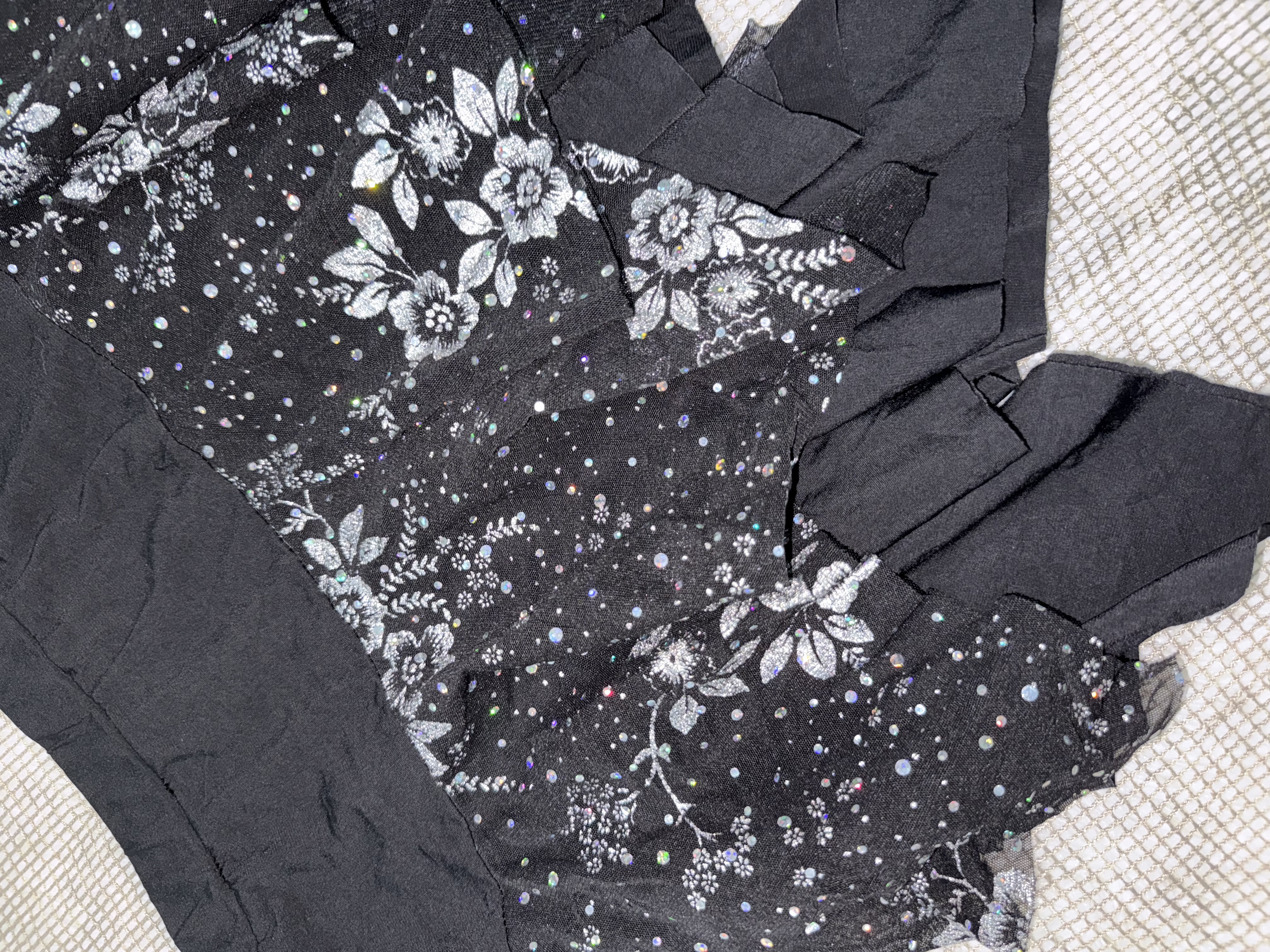 Sparkling Petal Handkerchief Skirt