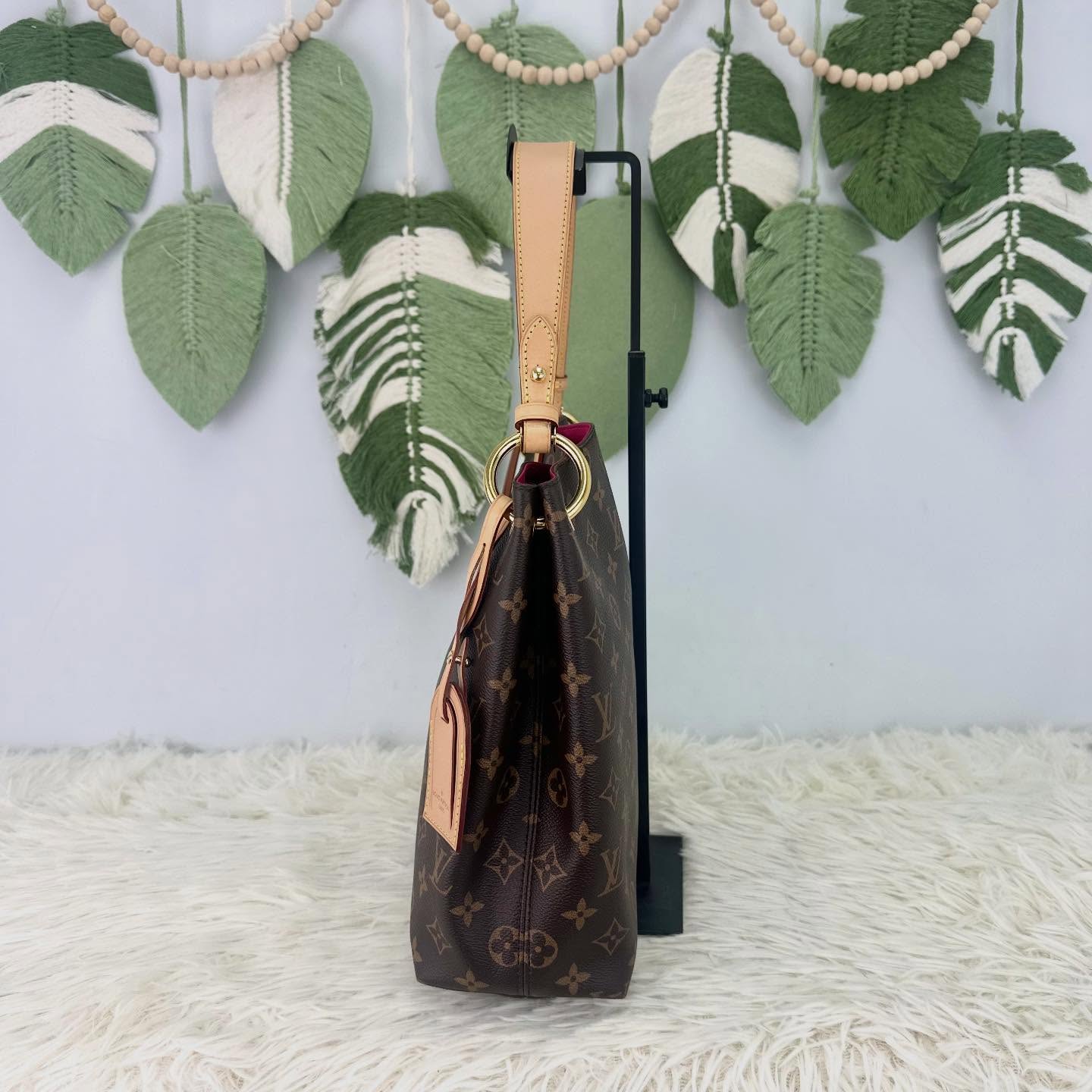 LV 🤍PRE OWNED Graceful Hobo PM Size 晶片款 全套有單🤎