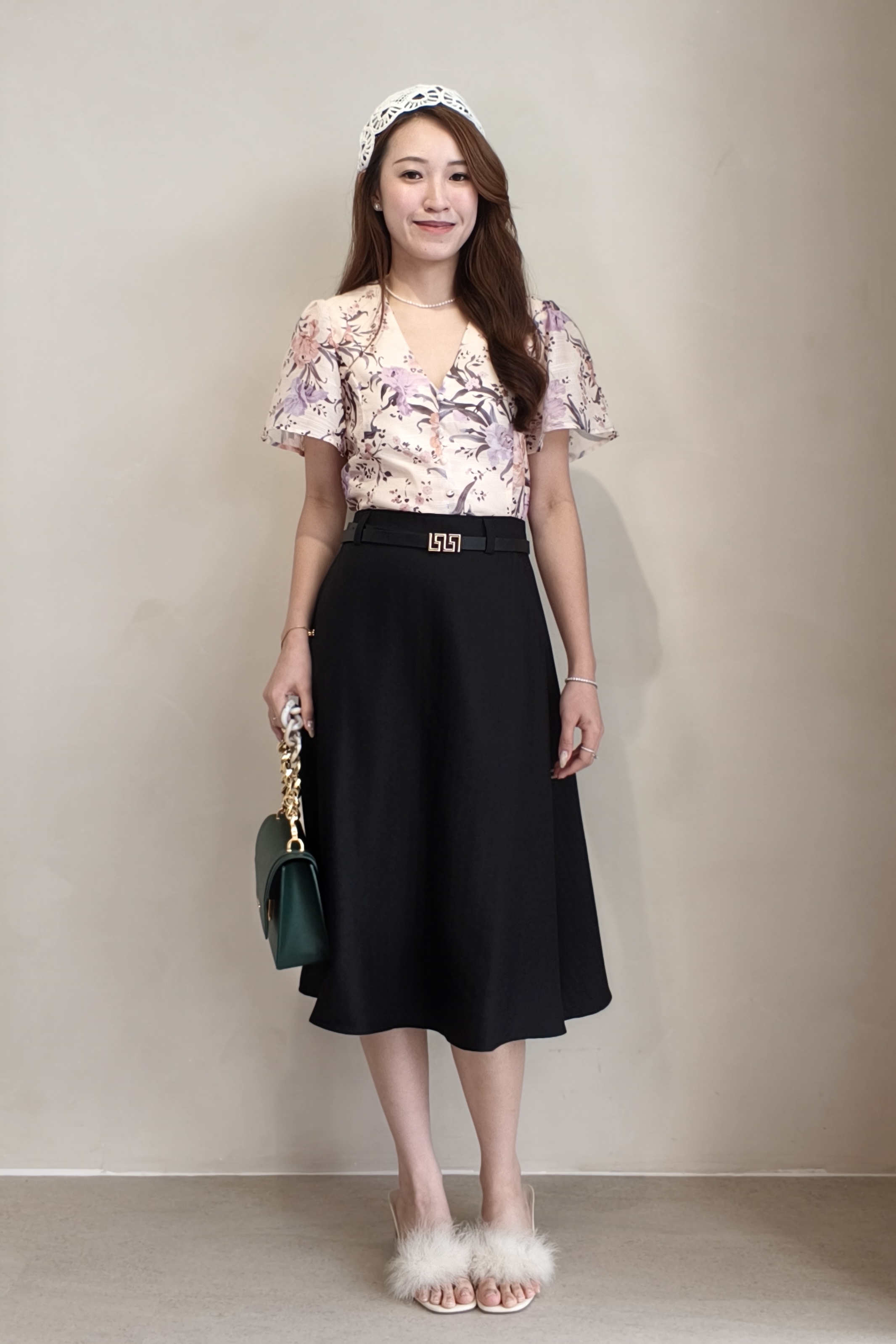 52169 GraceFlow A-Line Midi Skirt