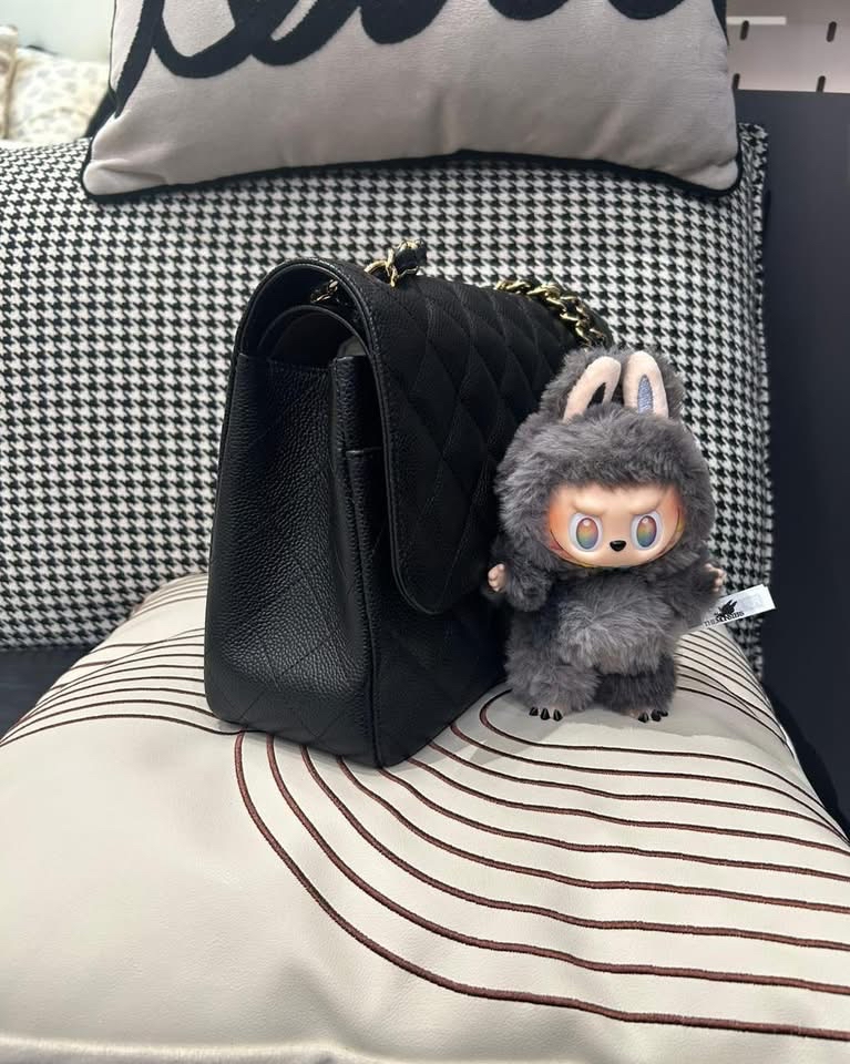 Chanel classic flap 30cm Jumbo A58600 黑色荔枝牛皮金扣 100%Authentic,95%new ✅16CARD✅dust bag✅盒