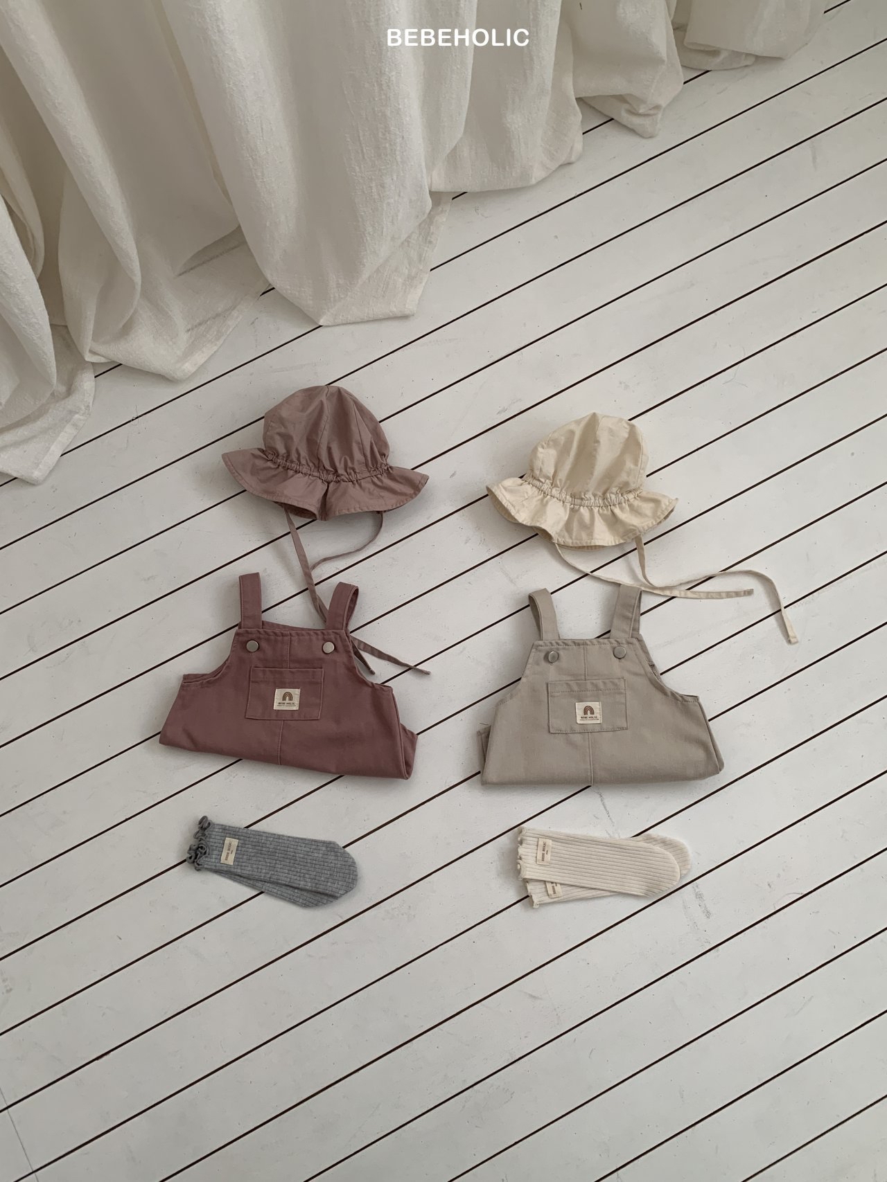 🌸預訂 韓國直送🌸🇰🇷BEBEHOLIC兩色口袋吊帶連身褲