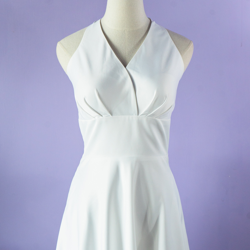 (Ready/Custom-Made) Heirloom Cocktail Series - Marilyn Style Halter Dress - White  (FM171)