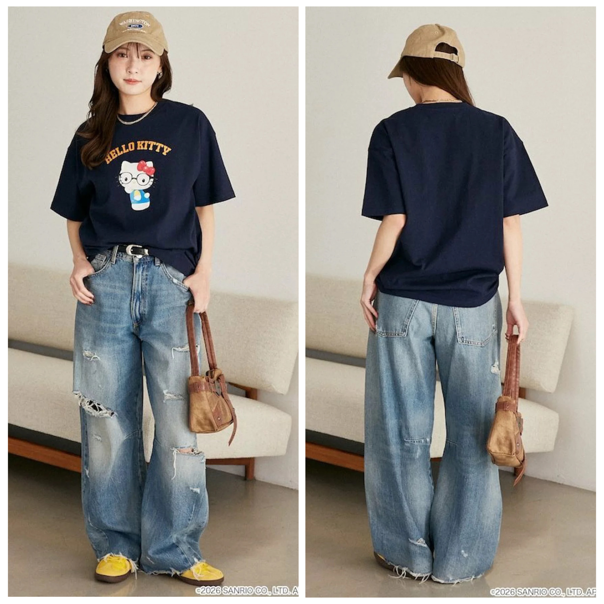 日本預訂📍日本Sanrio可愛戴眼鏡樣短袖Tee 不包郵