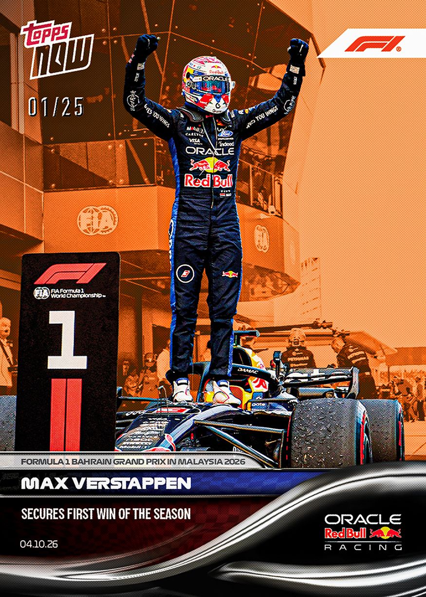 Max Verstappen - 2026 F1 Topps NOW® #64 Bahrain GP in Malaysia 贏車卡【團購】