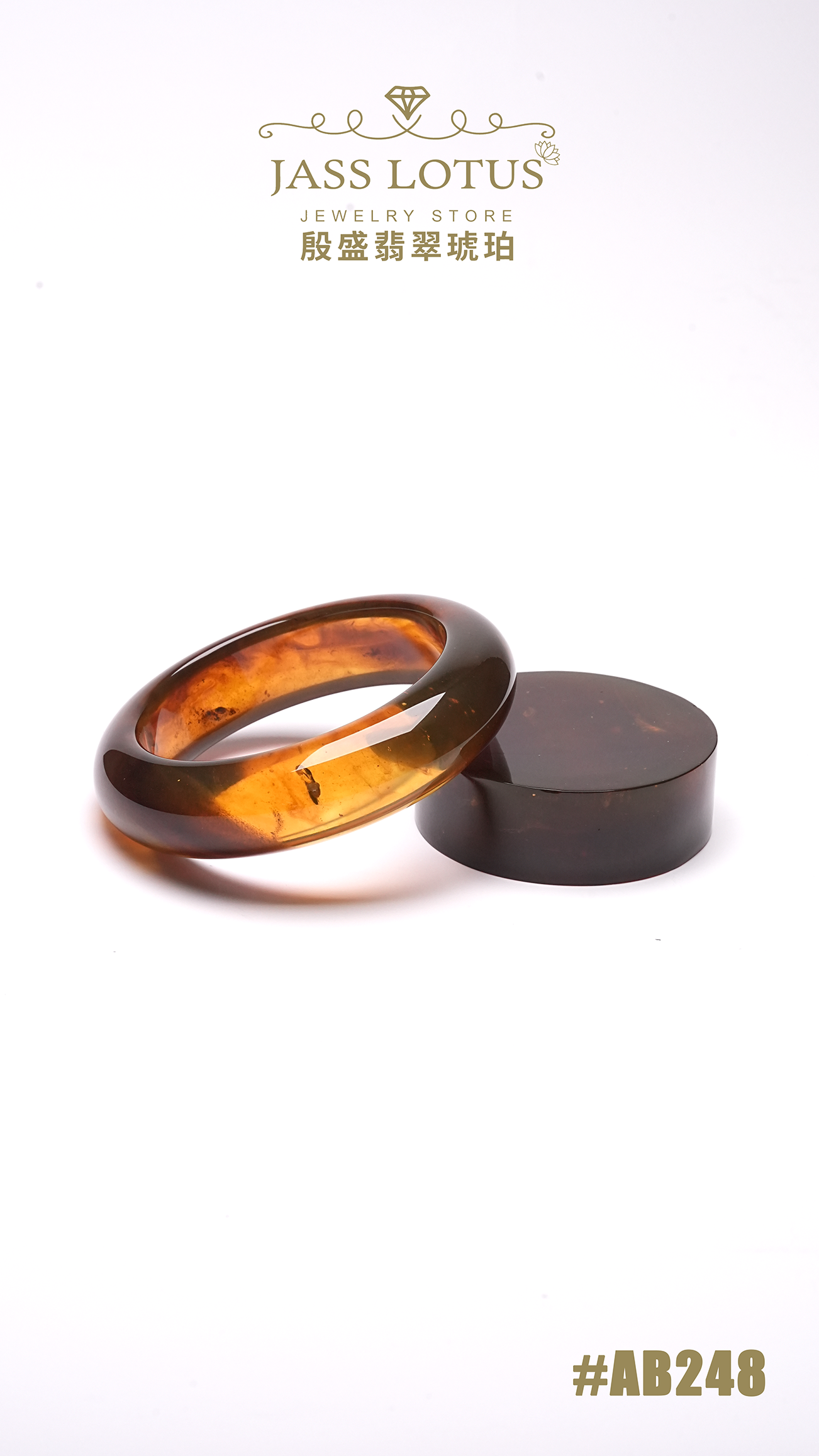 緬甸天然琥珀紫羅蘭植物珀手鐲連鐲蕊