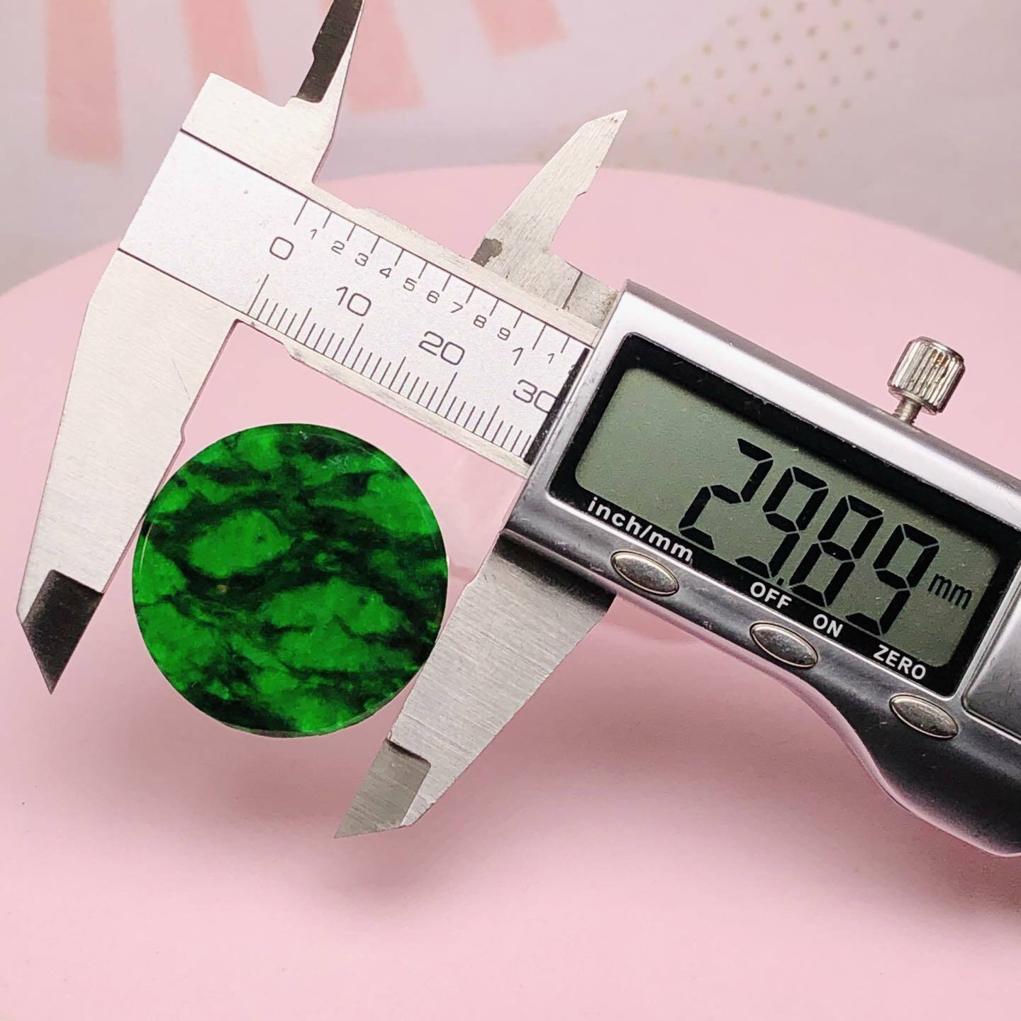 豹紋花青圓牌 - 1