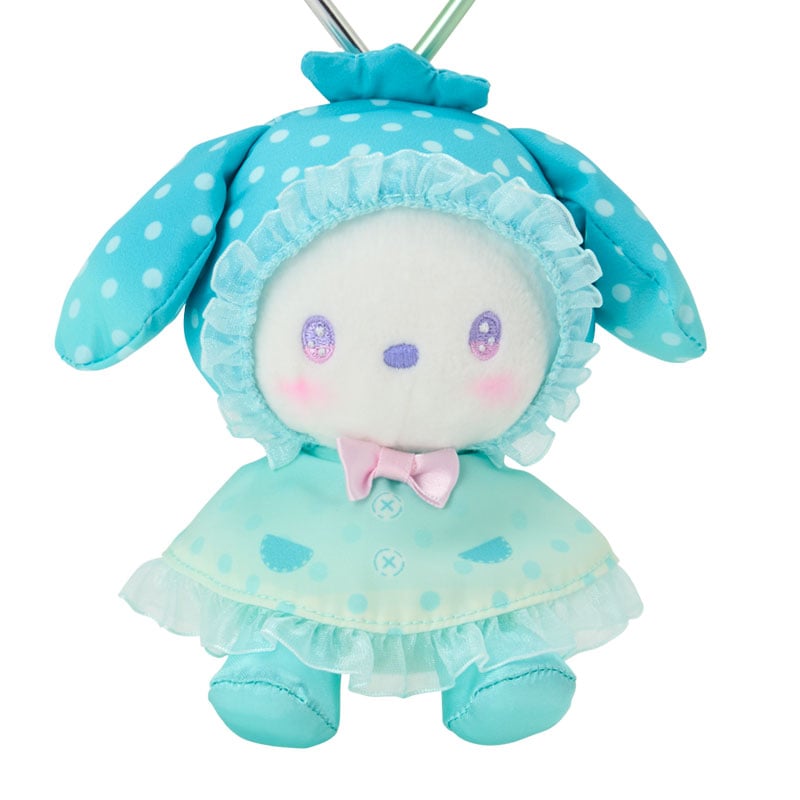 現貨｜Sanrio Pochacco PC狗 甜蜜列車系列 日版 雨衣造型 毛公仔 吊飾 掛件 (88578-9)
