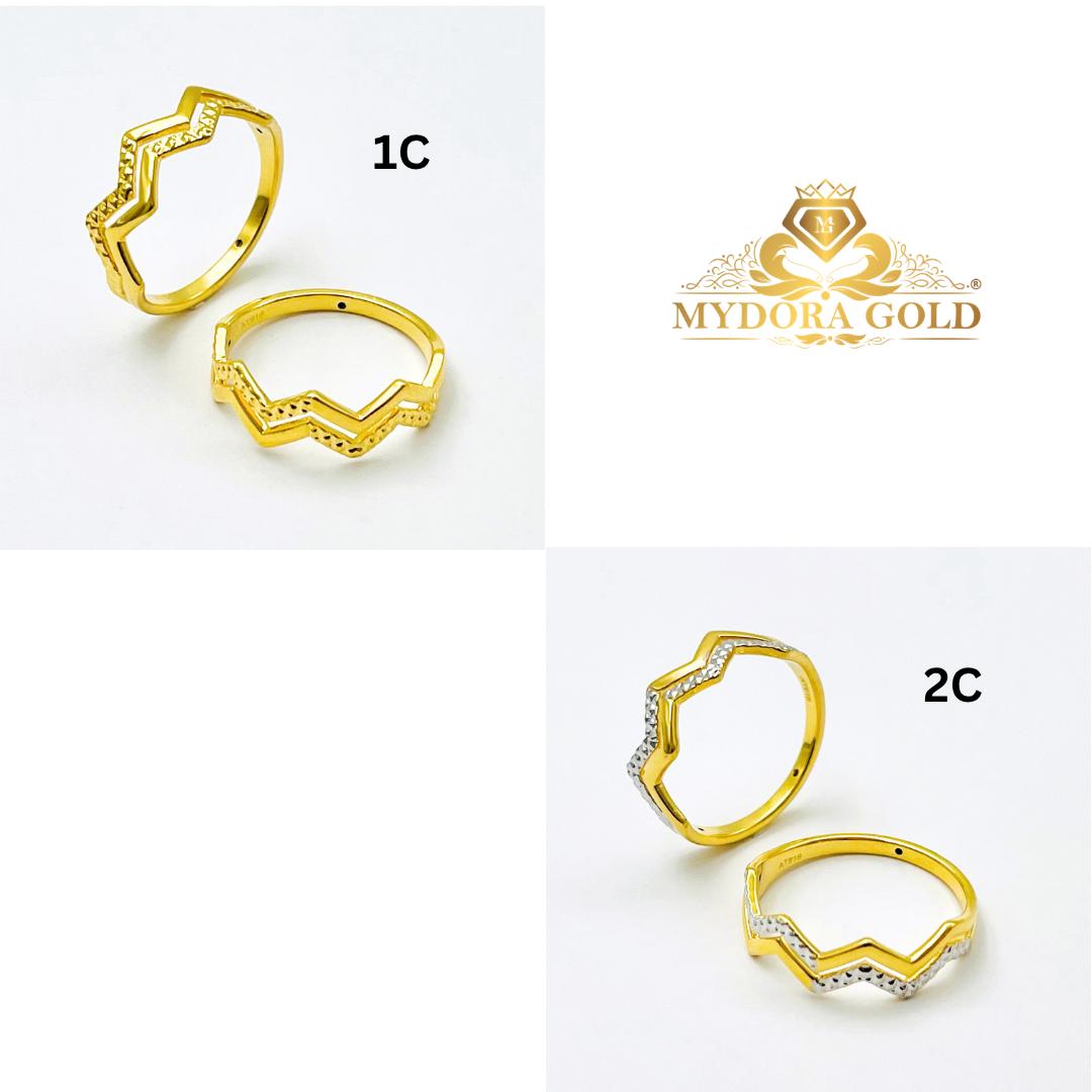 MYDORA Cincin Double Zig Zag (5G) l EMAS 916/22K