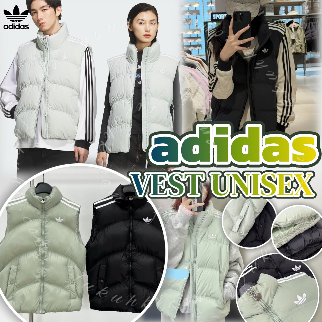 Adidas VEST UNISEX 立領拉鍊棉背心