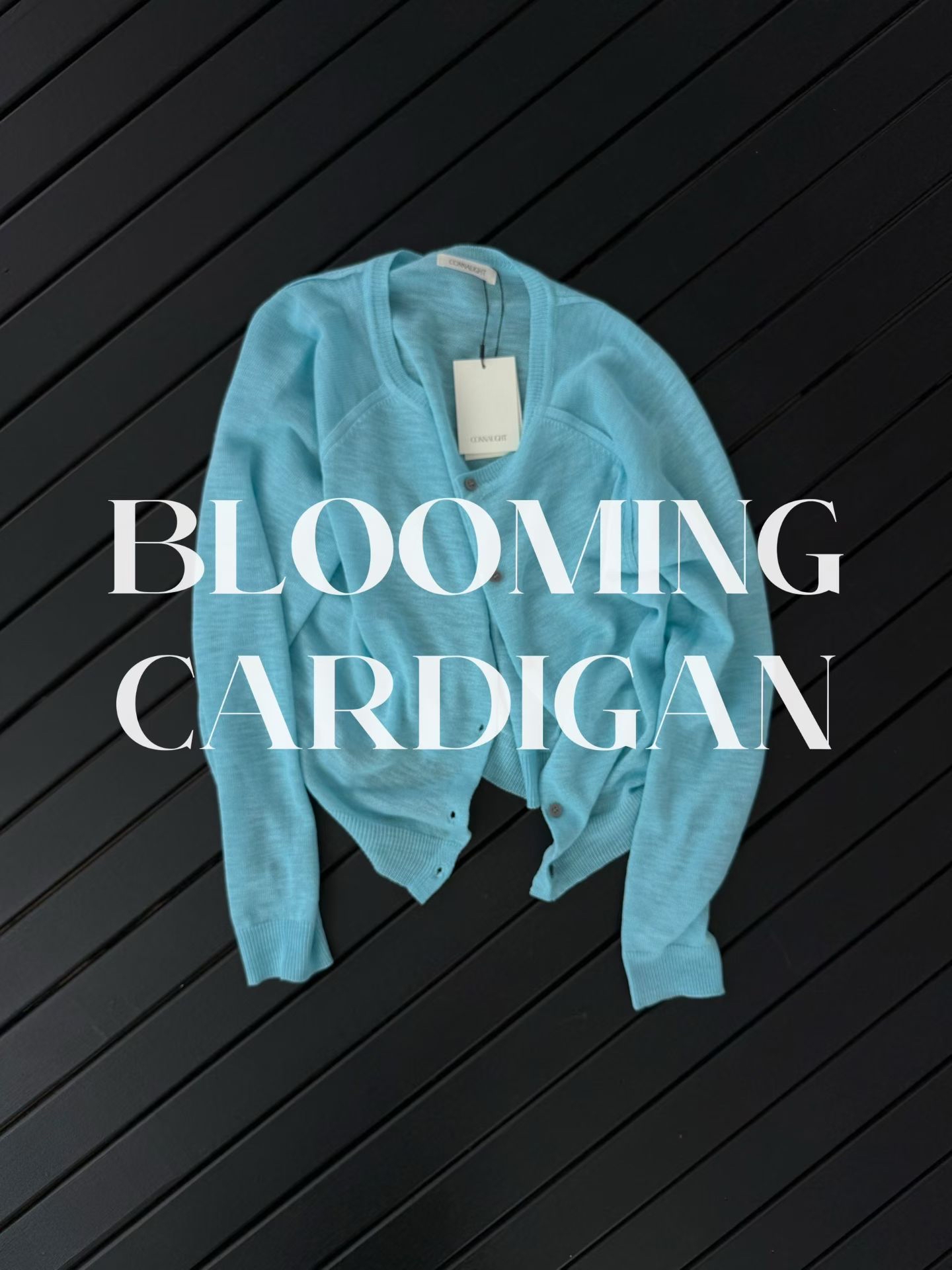 Sky blue knit cardigan 