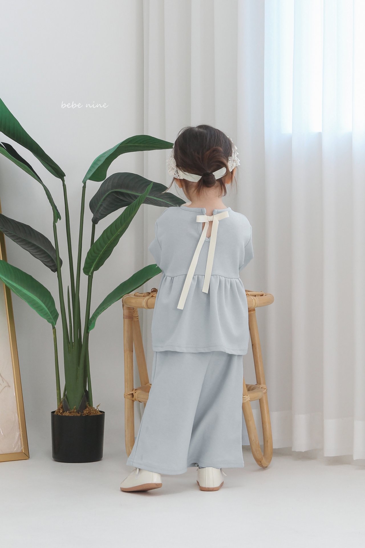 🌸預訂 韓國直送🌸🇰🇷Bebenine兩色後背絲帶寬鬆長袖上下套裝