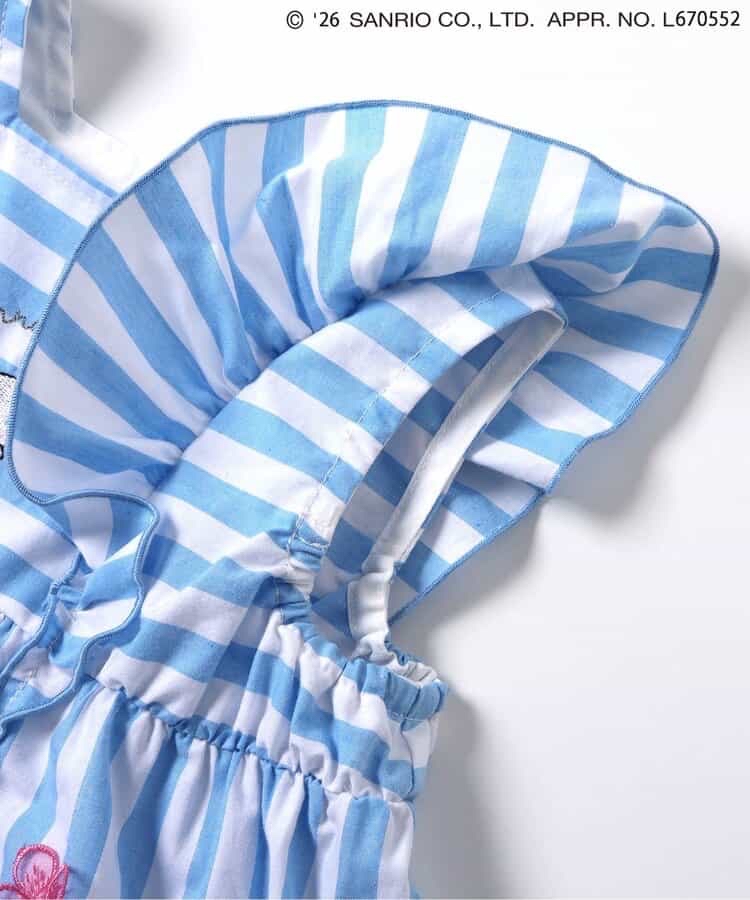 🇯🇵預訂 日本直送🇯🇵Apres les cours x Sanrio系列兩色人物刺繡蕾絲花卉荷葉邊條紋上衣