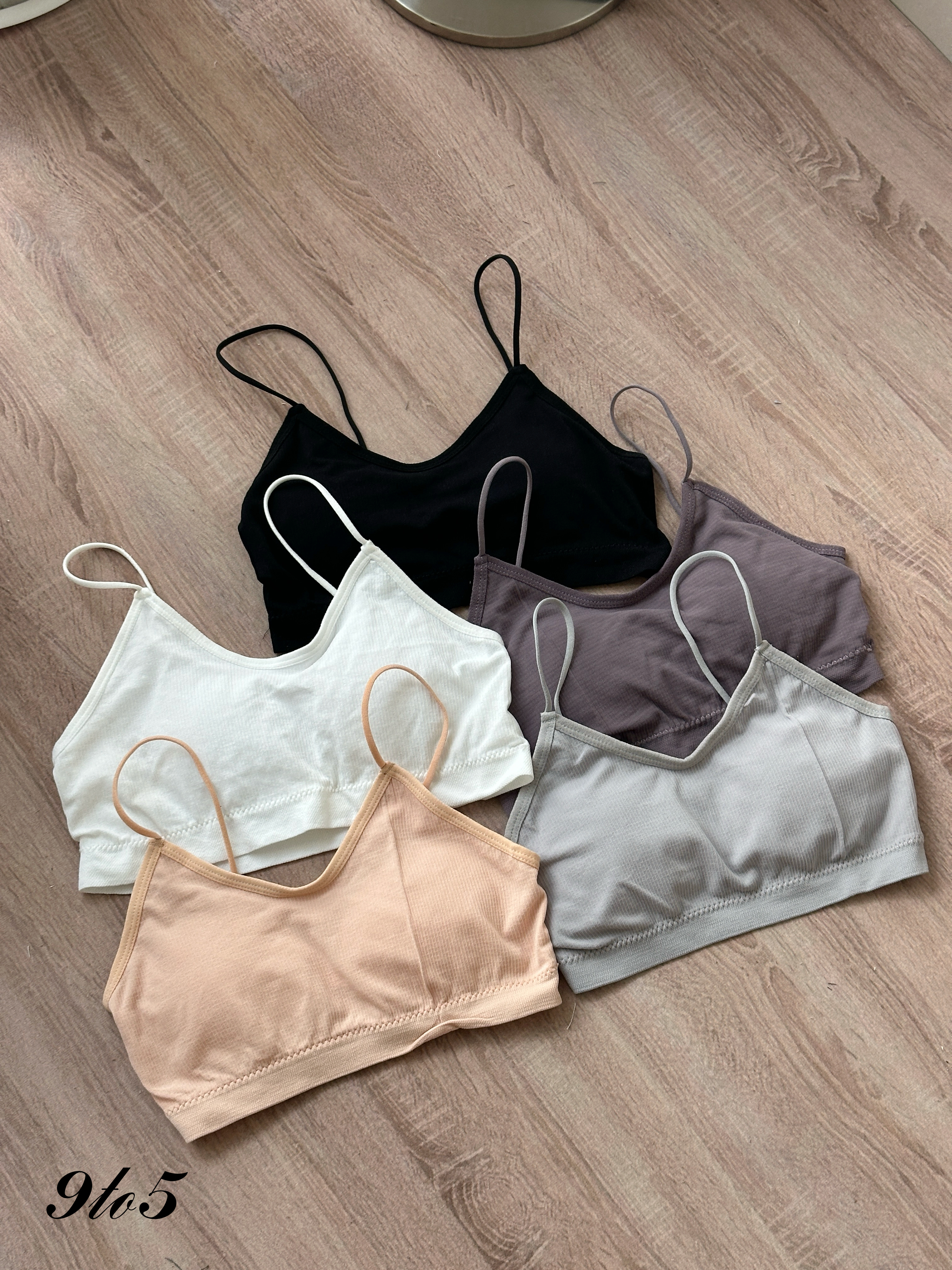 T4316 Ribbed Camisole Bralette - 5 Colors 