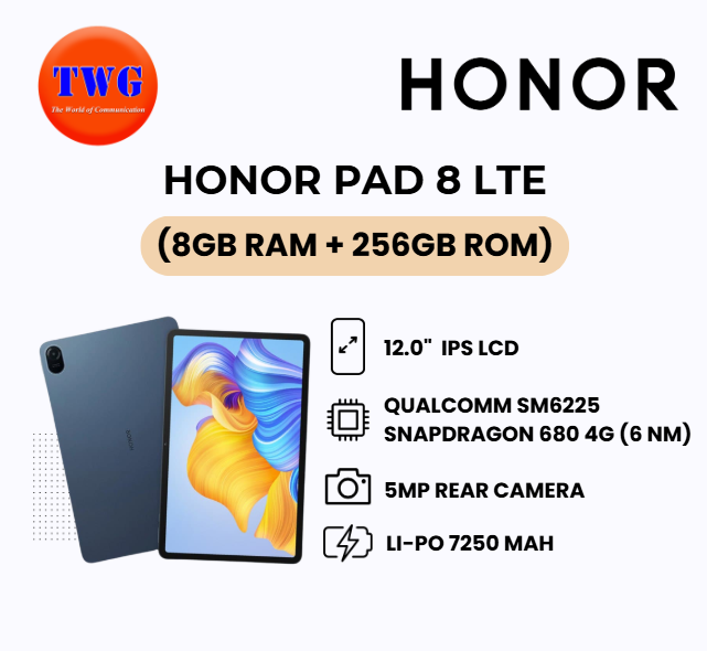 HONOR PAD 8 LTE (8+25GB) BRAND NEW 100% ORIGINAL MALAYSIA