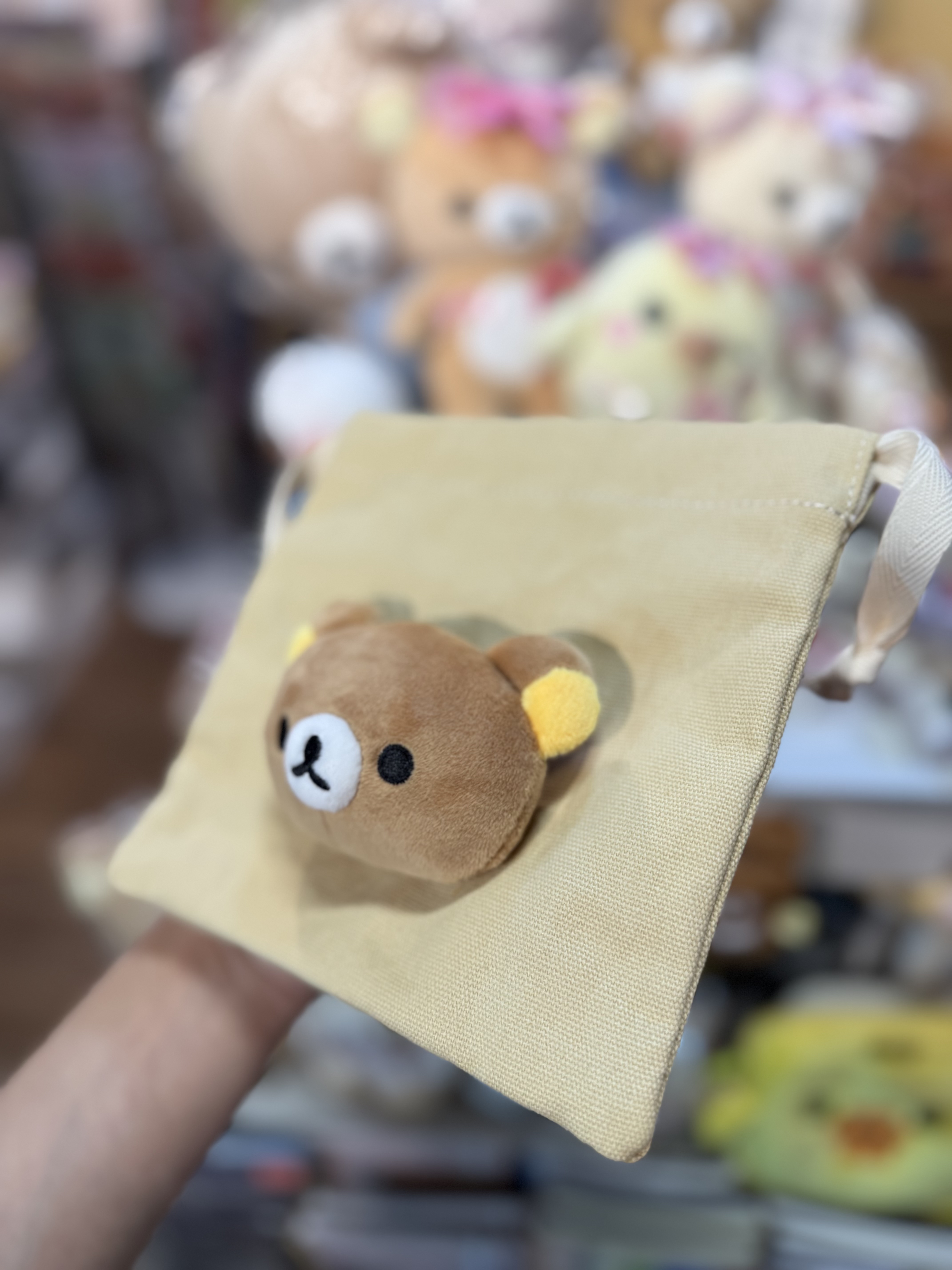 《現貨》全新日本專店限定 Rilakkuma立體頭仔索袋