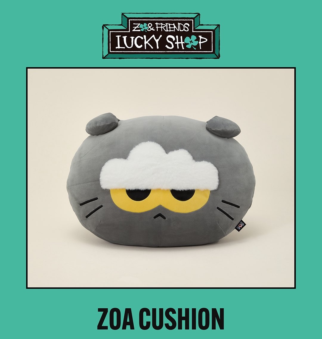 📦訂購 韓國代購 ZO&FRIENDS ZOA CUSHION 灰貓抱枕