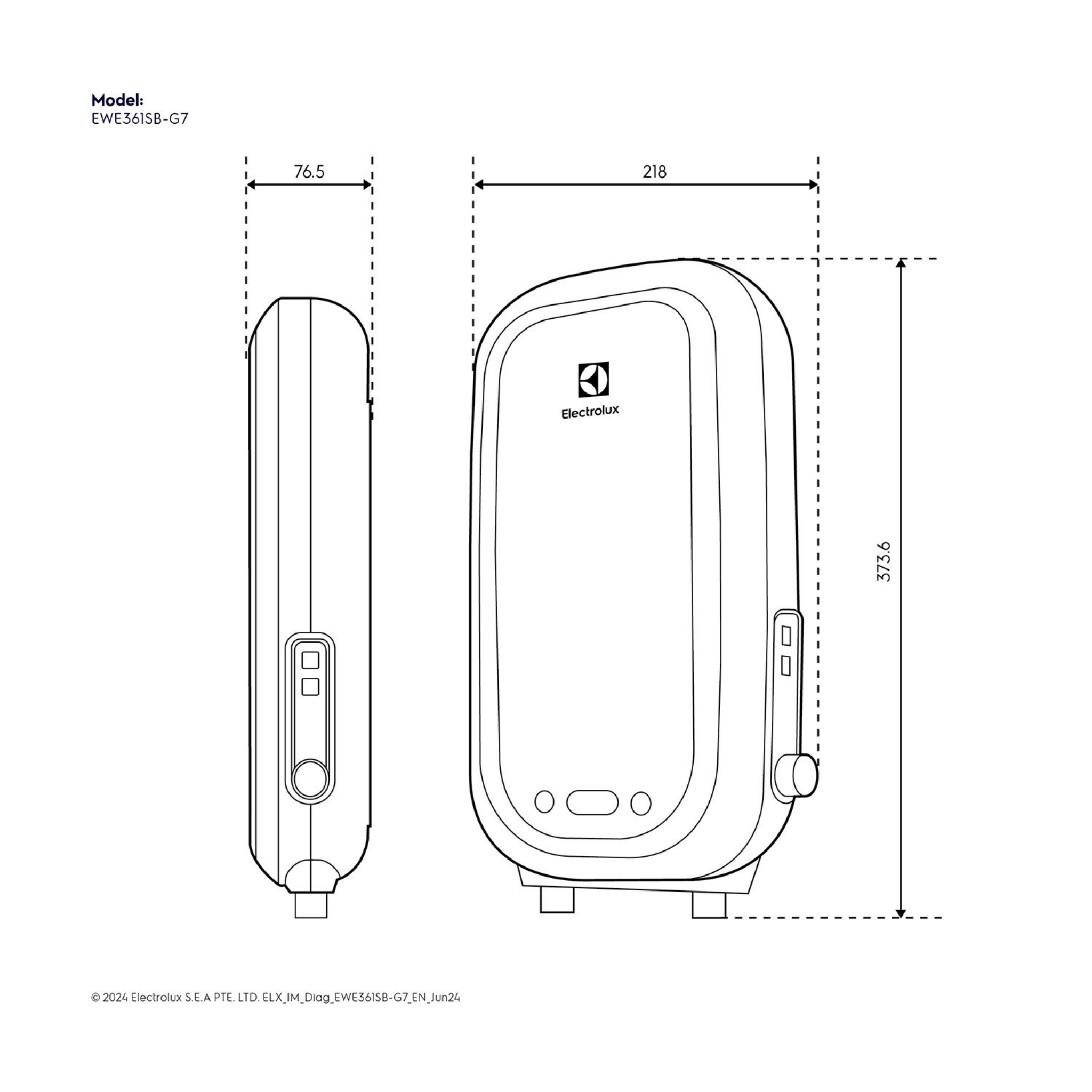 Electrolux 3.6kW Non-Pump Water Heater with SafeReady (EWE361SB-G7)