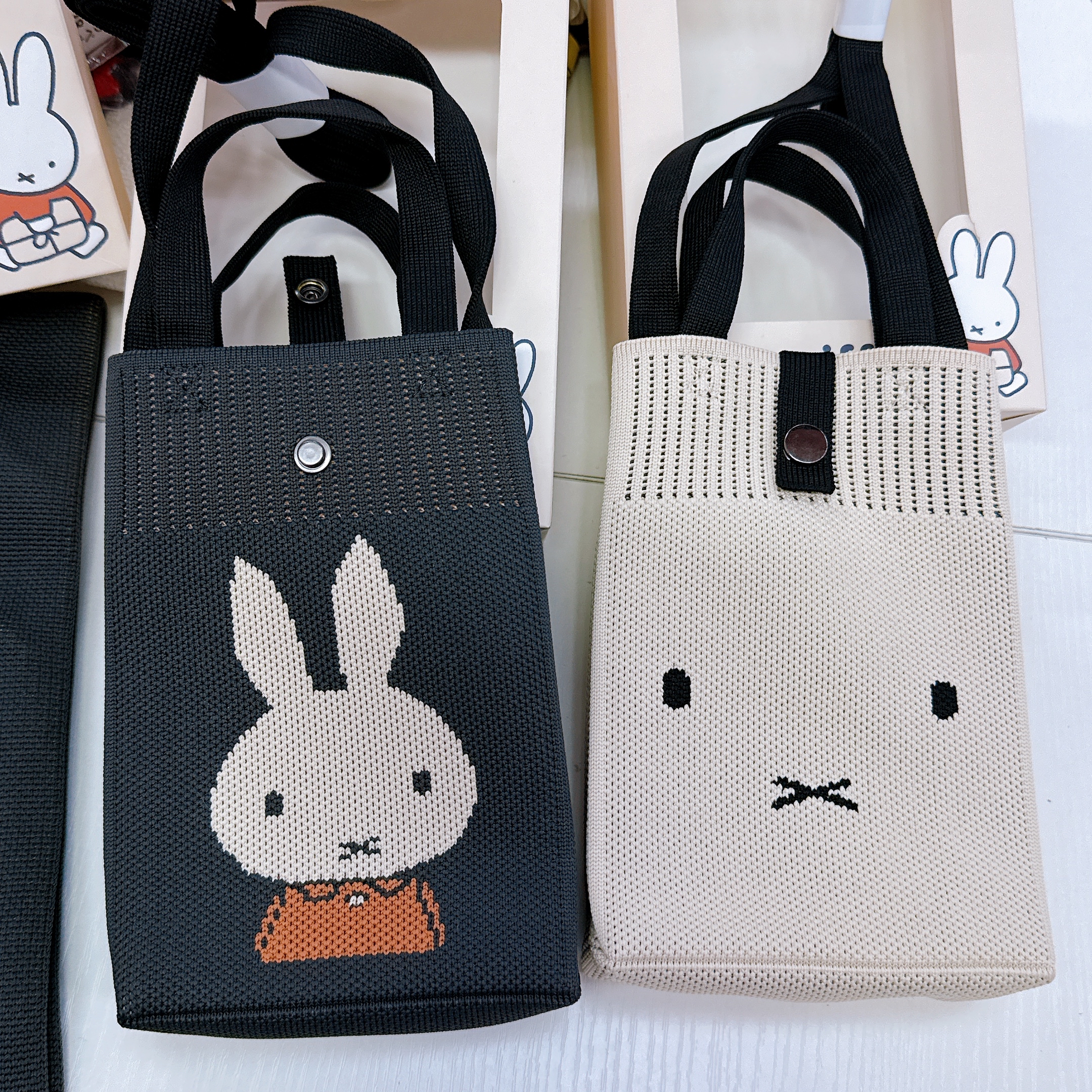 日本直送本店獨家發售Miffy 針織斜孭袋電話袋 袋