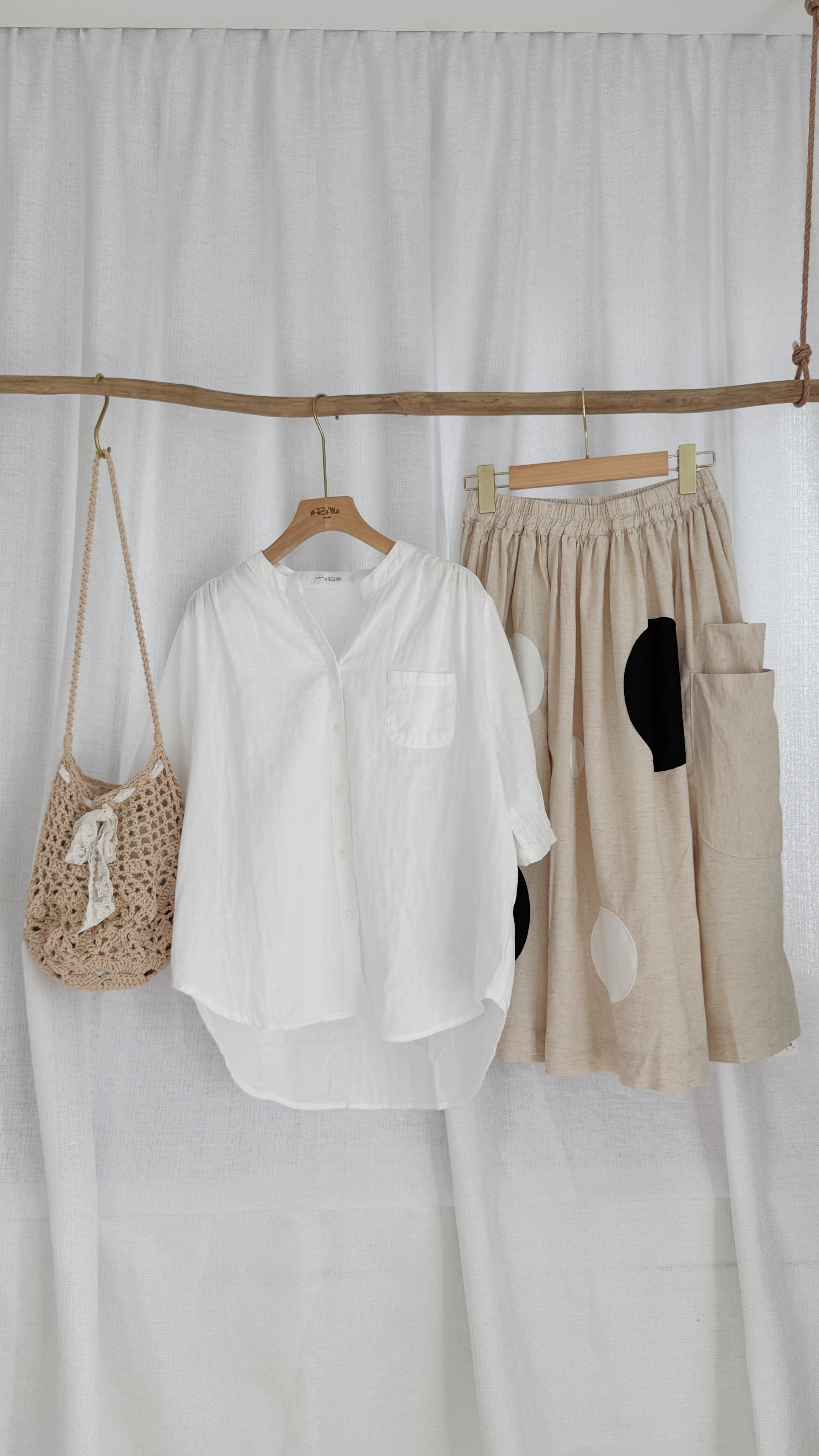 小圈子文艺感棉麻半裙