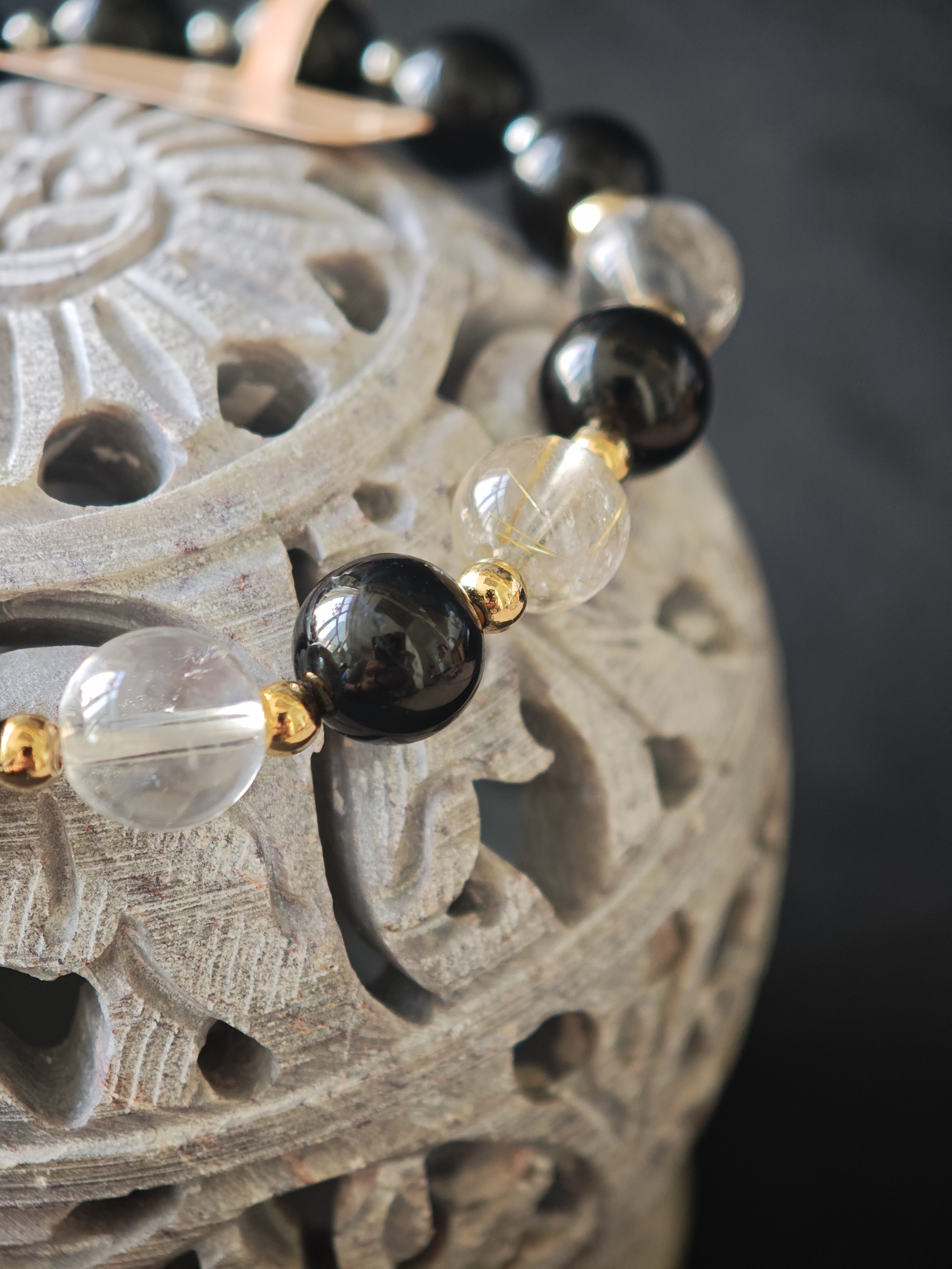 ✨新品DIY水晶手串✨✨🖤黑碧璽✨💛金髮晶✨⚪白水晶✨