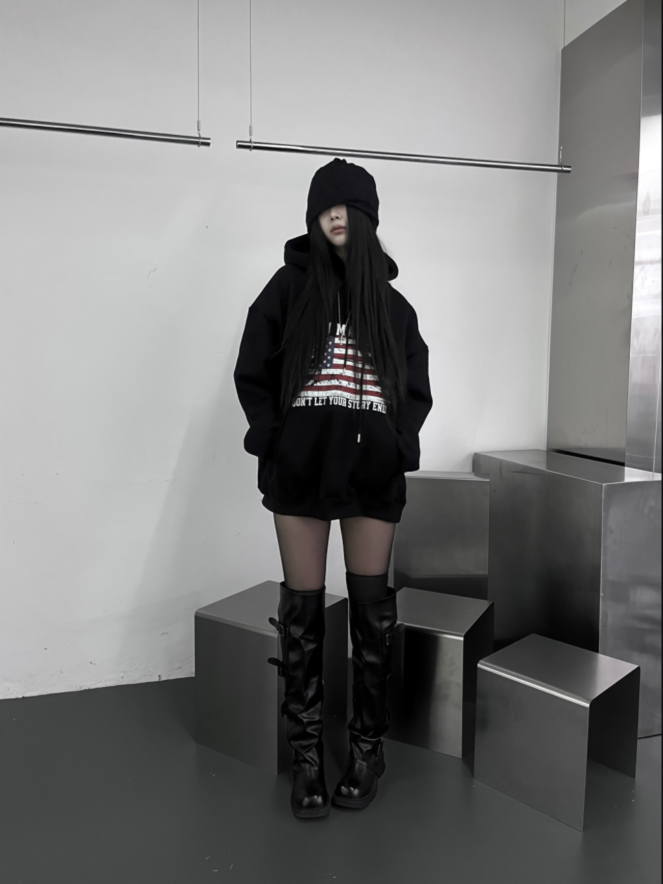 American Flag Oversized Hoodie(Unisex)