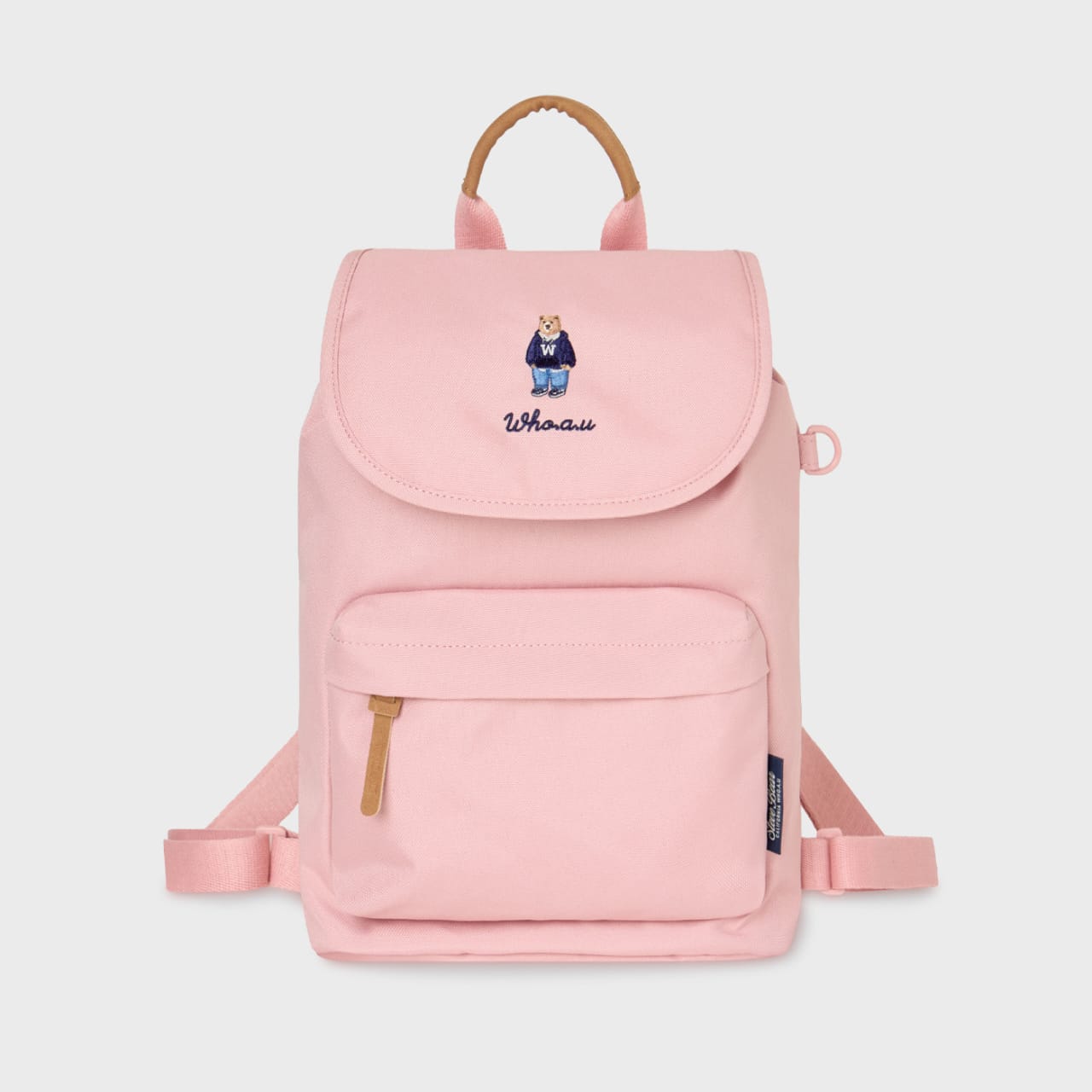 WHB28 WHO.A.U: Steve Embroidered Bear Mini Backpack