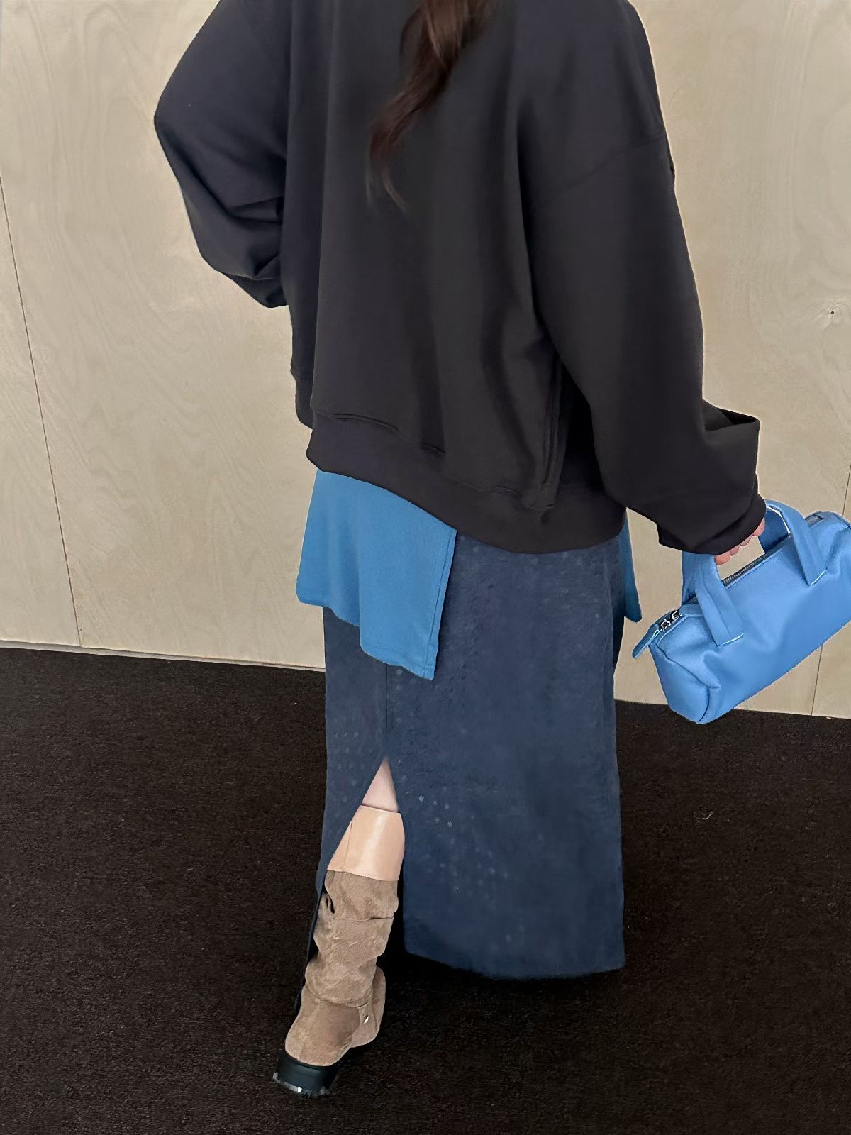 221544 暗圓點半截長裙