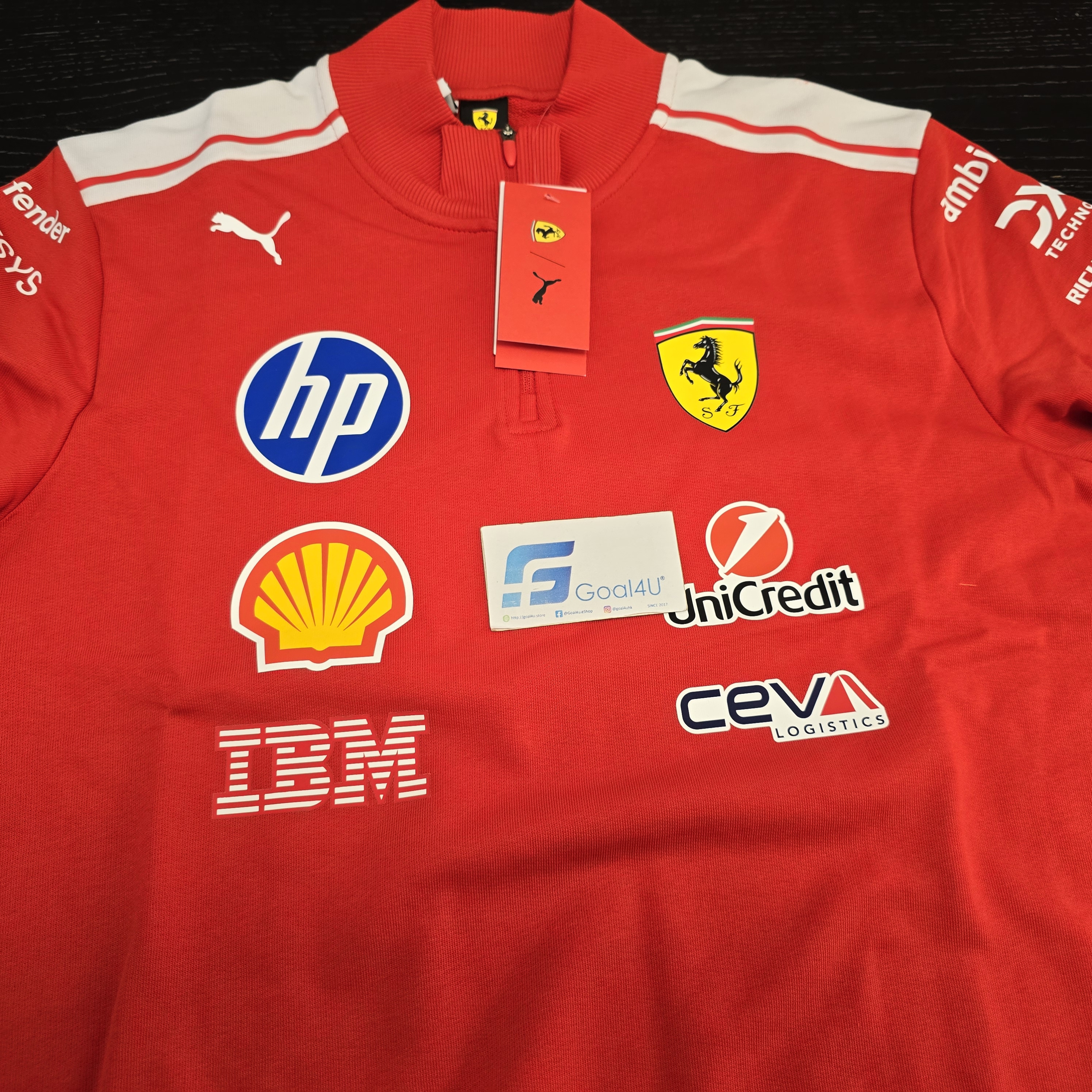 F1 Scuderia Ferrari 法拉利車隊 2026 官方Team T7 1/4 拉鍊運動上衣 701238728