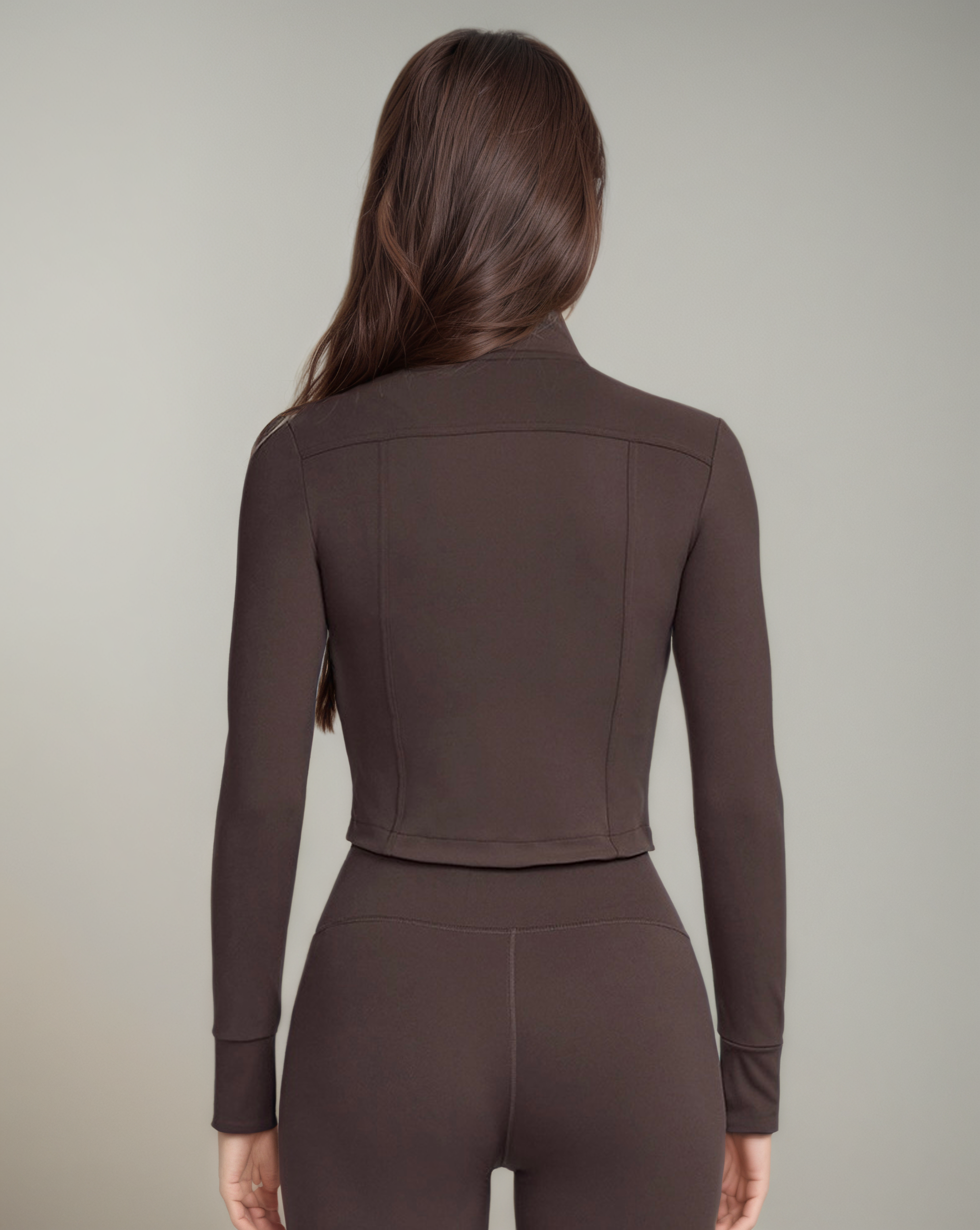 高級感修身立領拉鍊瑜珈外套