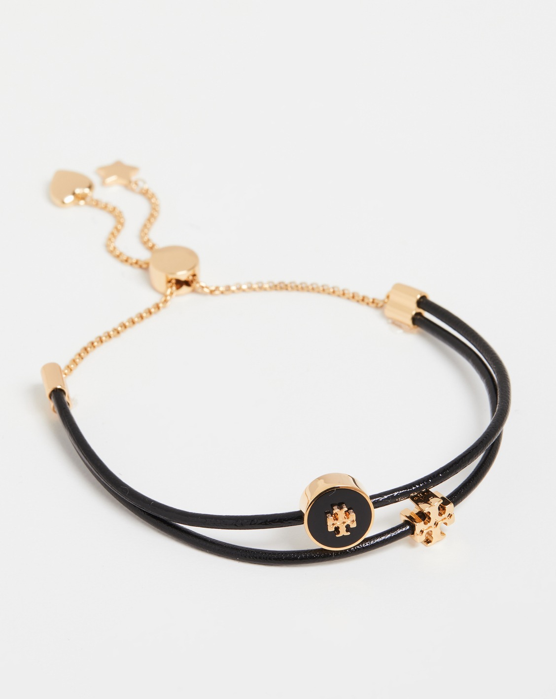 【現貨】TORY BURCH Kira琺瑯小吊飾皮革雙圈手鍊