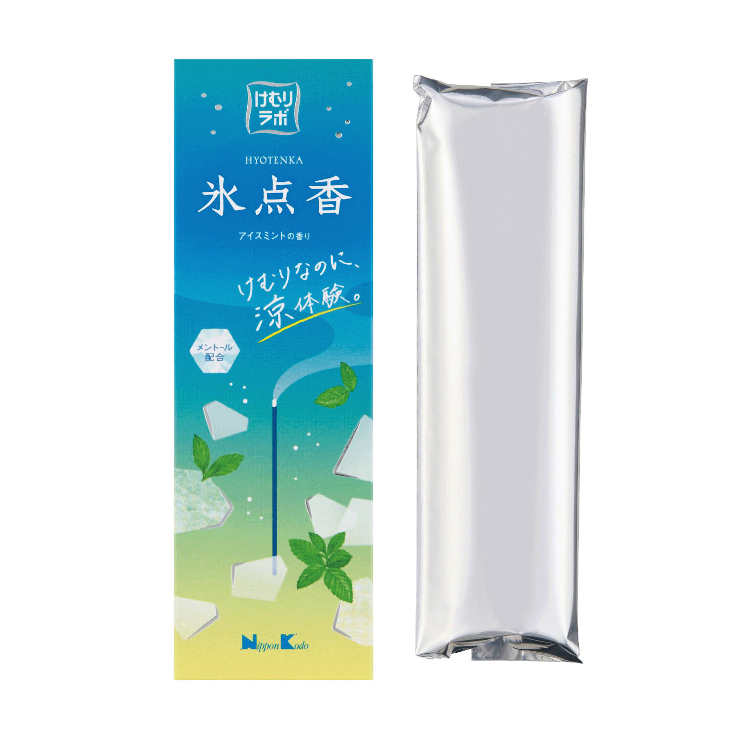 【日本製】日本香堂 Nippon Kodo Kemuri Lab 氷點香｜冰薄荷線香 40g 