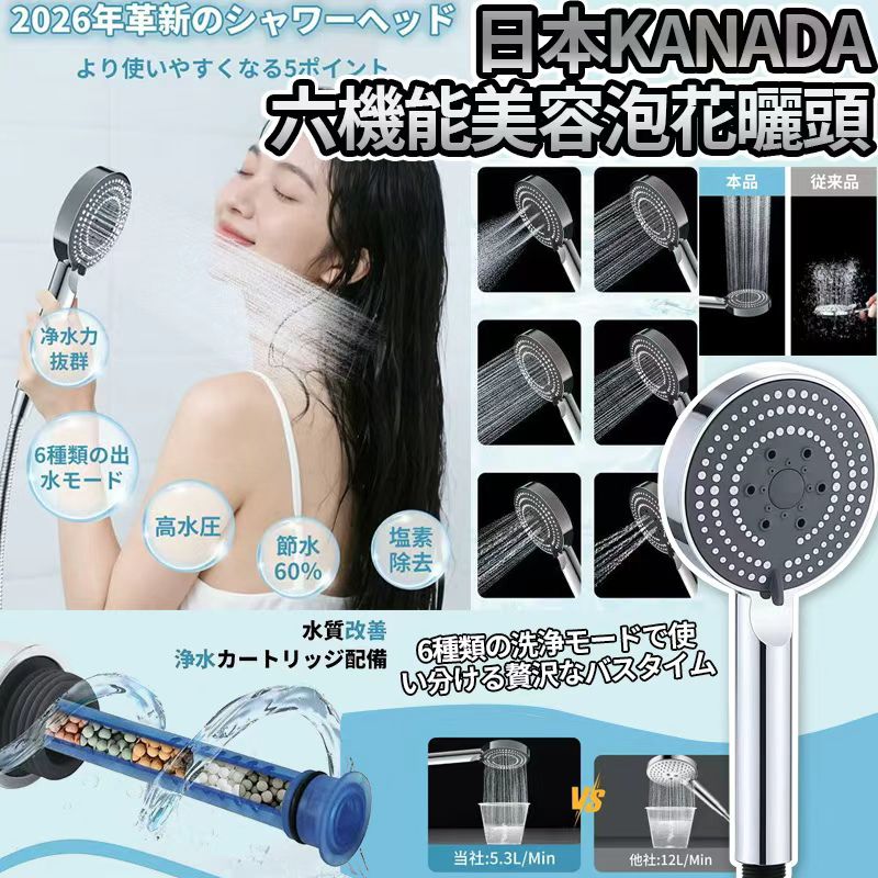  【預訂】日本樂天 KANADA 六機能SPA離子極上美容泡花曬頭