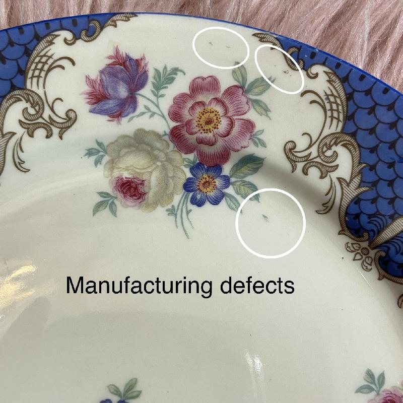 C.a. 1924 - 1946 German Seltmann Weiden Elegant Foliage Blue Tea Set Trio(MW108)