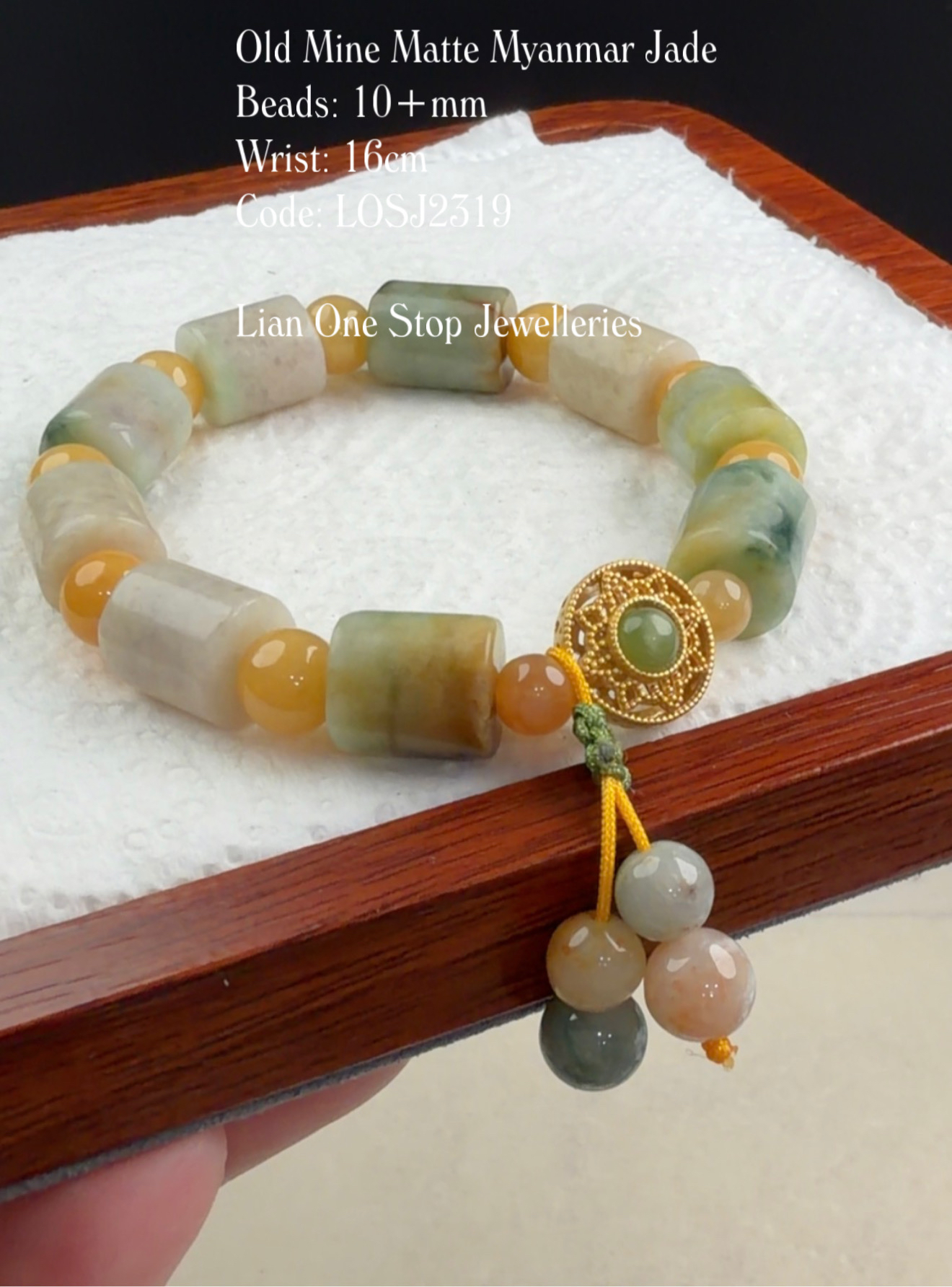 Code: LOSJ2319 Old Mine Matte Myanmar Jade