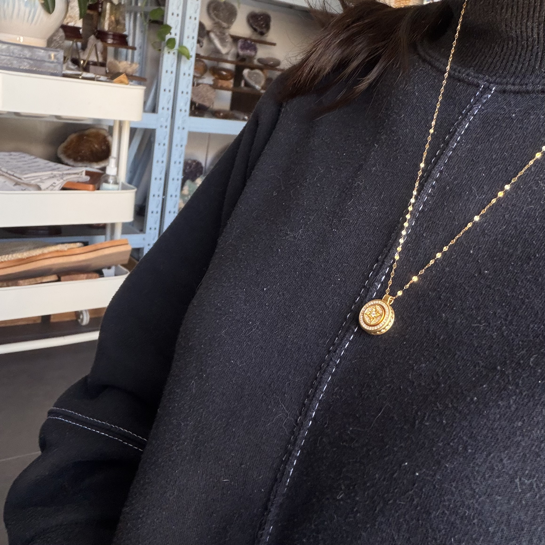 999硬金金錢吊墜（可轉動）