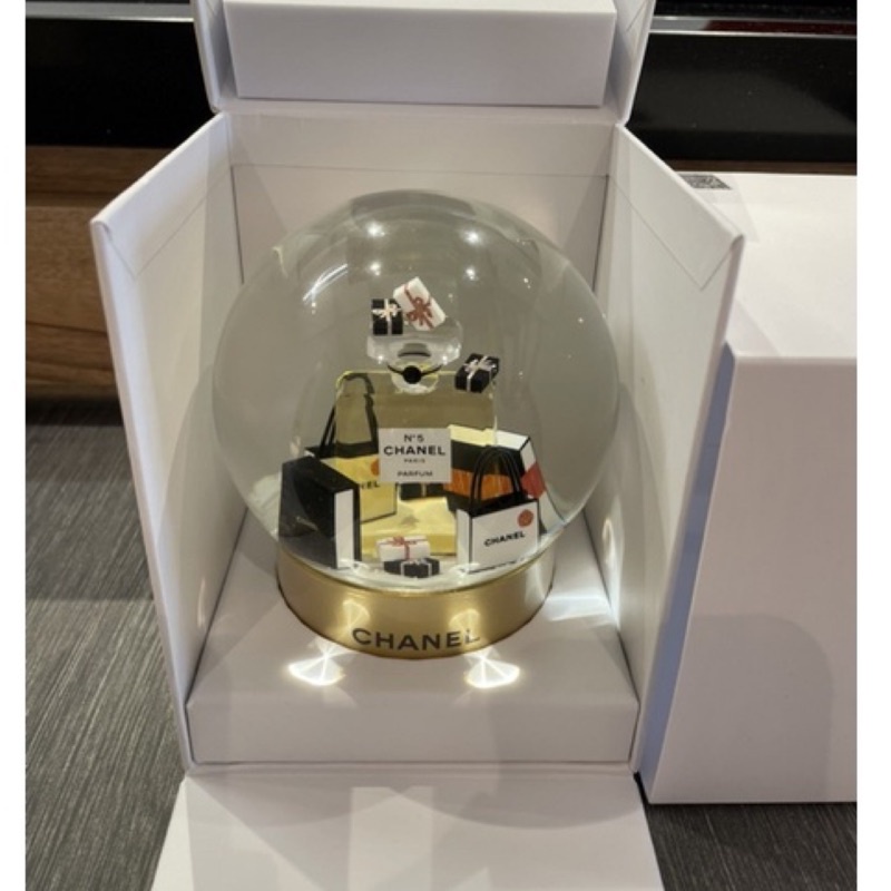 Chanel 香奈兒 N°5 聖誕限量 透明 玻璃 水晶球 雪景球