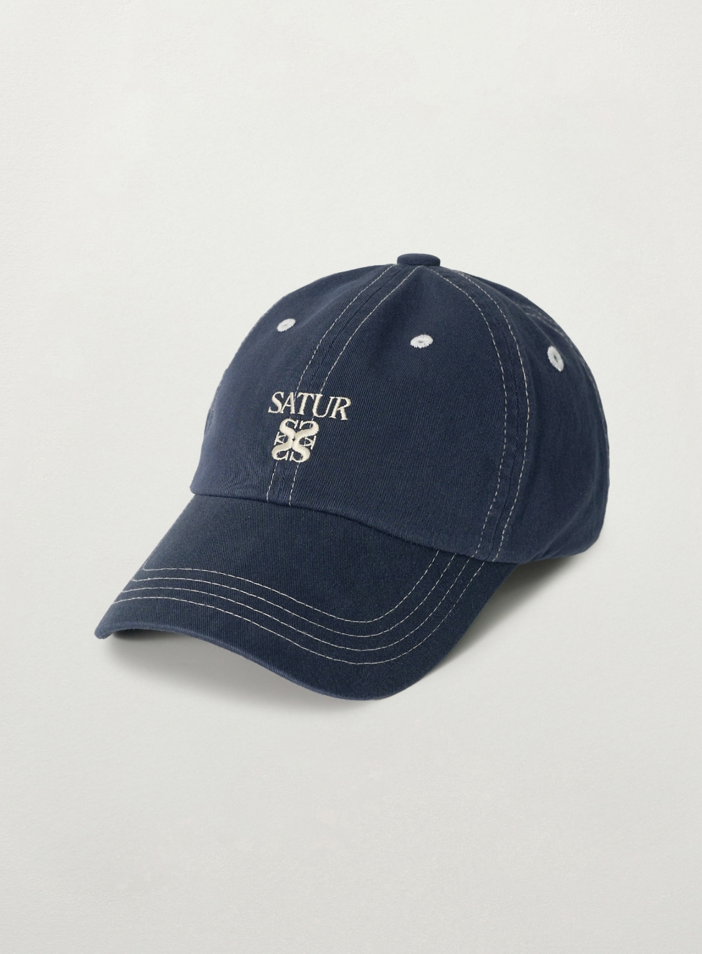 𝐒𝐀𝐓𝐔𝐑 Contrast Stitched Dyed Ball Cap 🧢