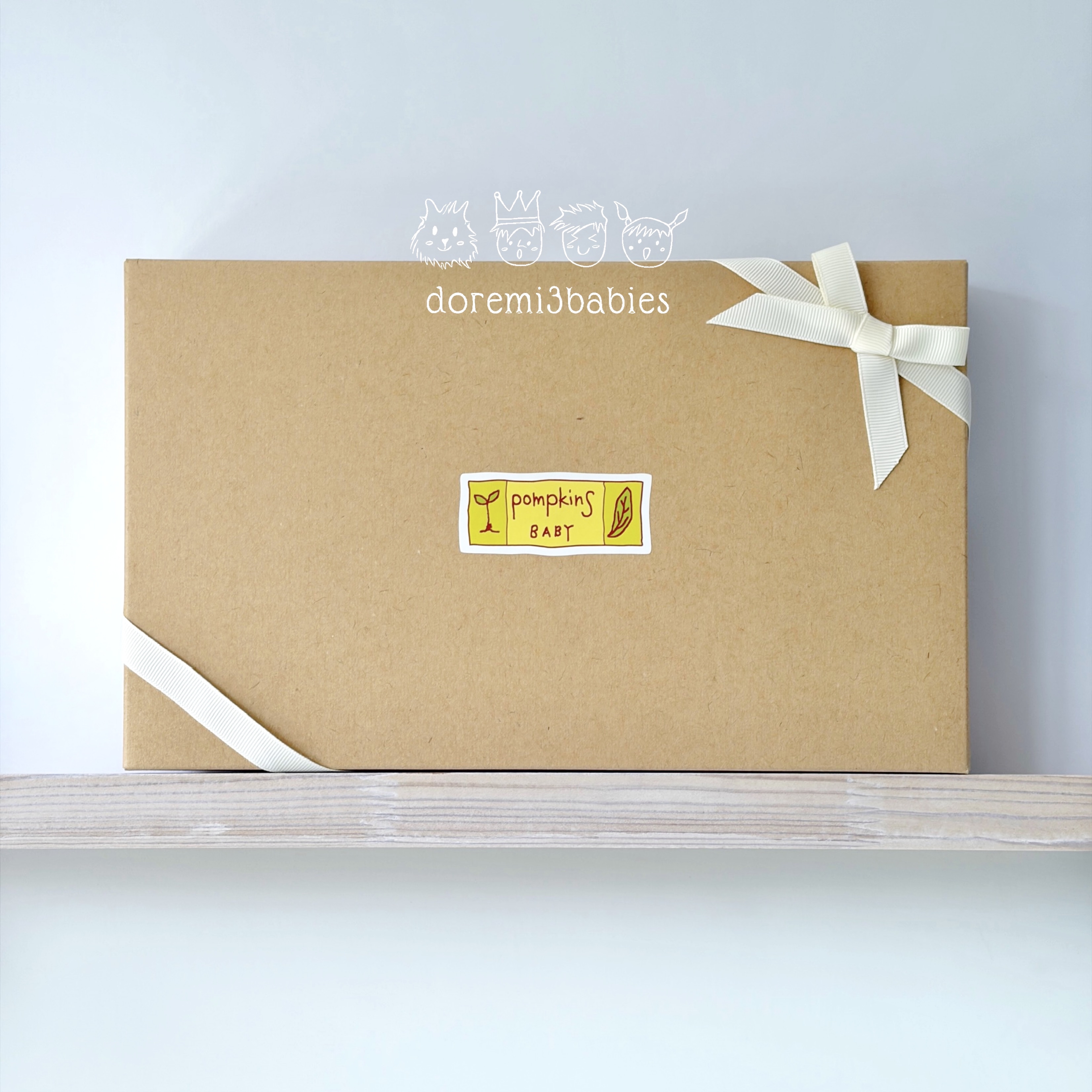 pompkins baby 有機棉禮盒 (安撫公仔+毛巾+襪仔)
