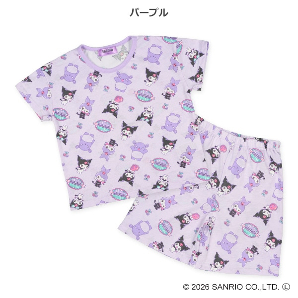 🇯🇵預訂 日本直送🇯🇵清爽材質Kuromi滿印短袖家居服上下套裝